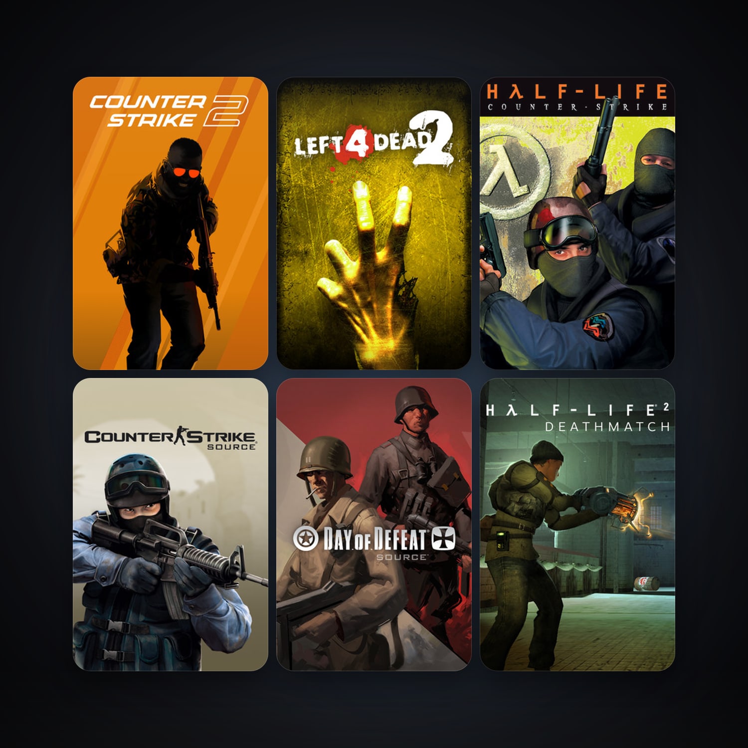 Counter-Strike + Counter-Strike: Source, 9 games, Steam 10, clean — HabibiAccounts