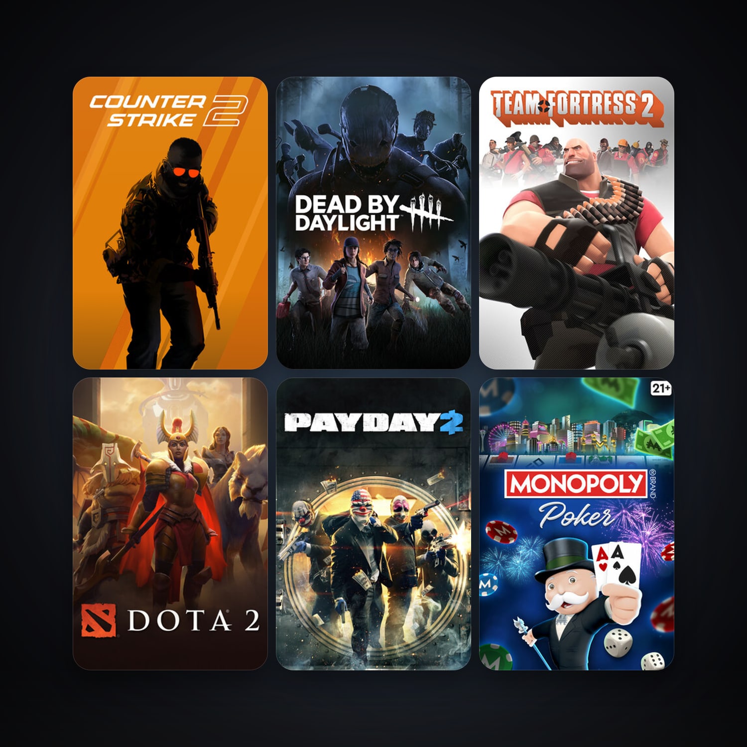 Team Fortress 2 + CS2 Prime, 171 games, Steam 73, clean — HabibiAccounts
