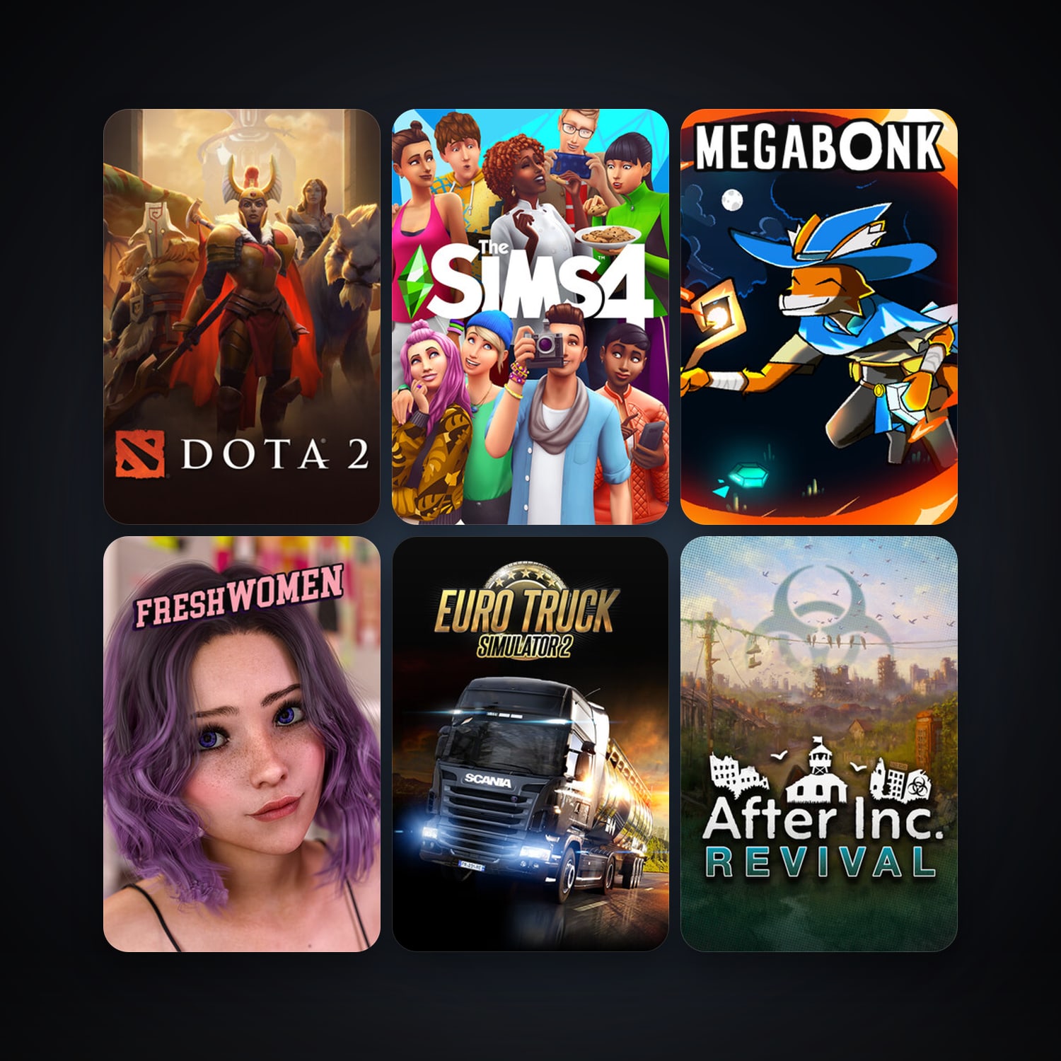 Dota 2 + Project Zomboid, 23 games, clean — HabibiAccounts