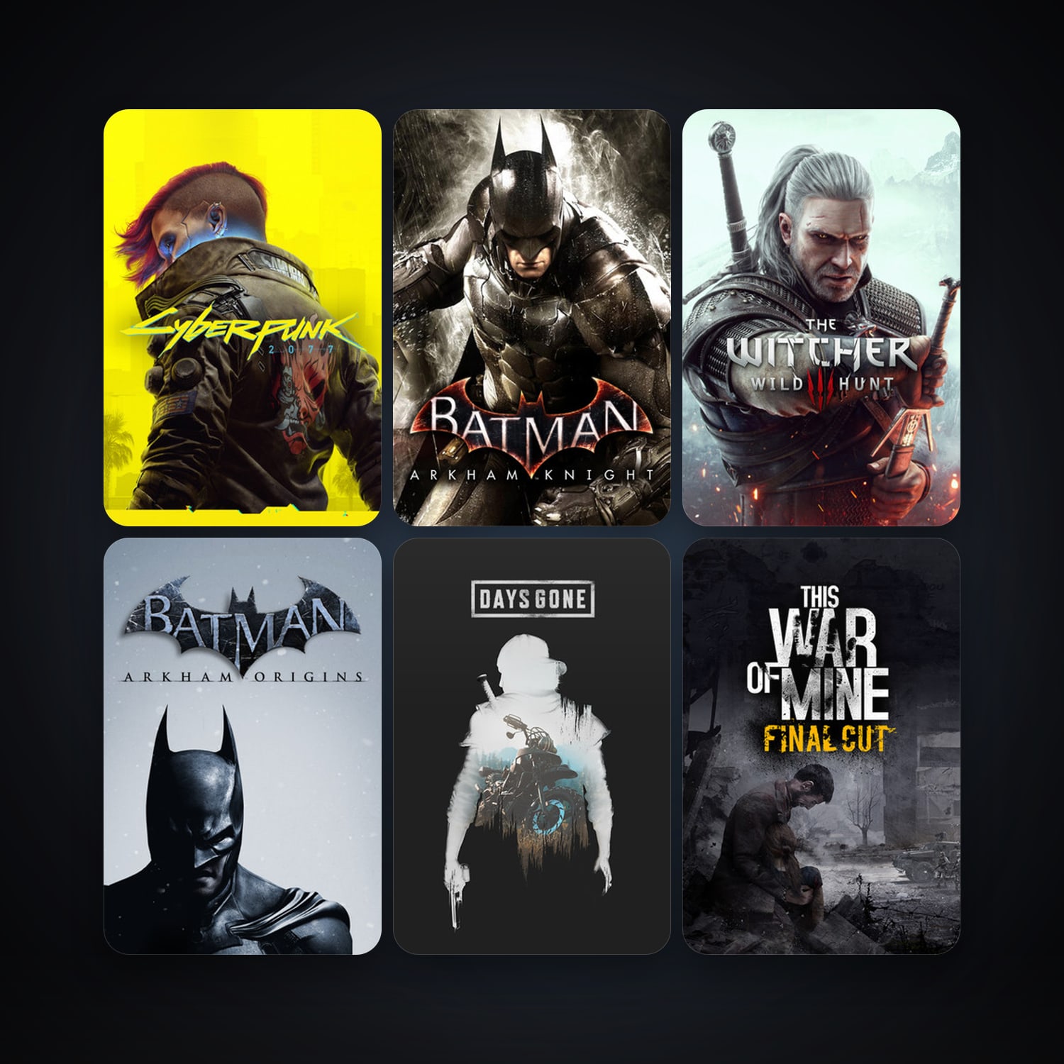 Batman: Arkham City - Game of the Year Edition + Batman: Arkham Knight, 70 games, clean — HabibiAccounts