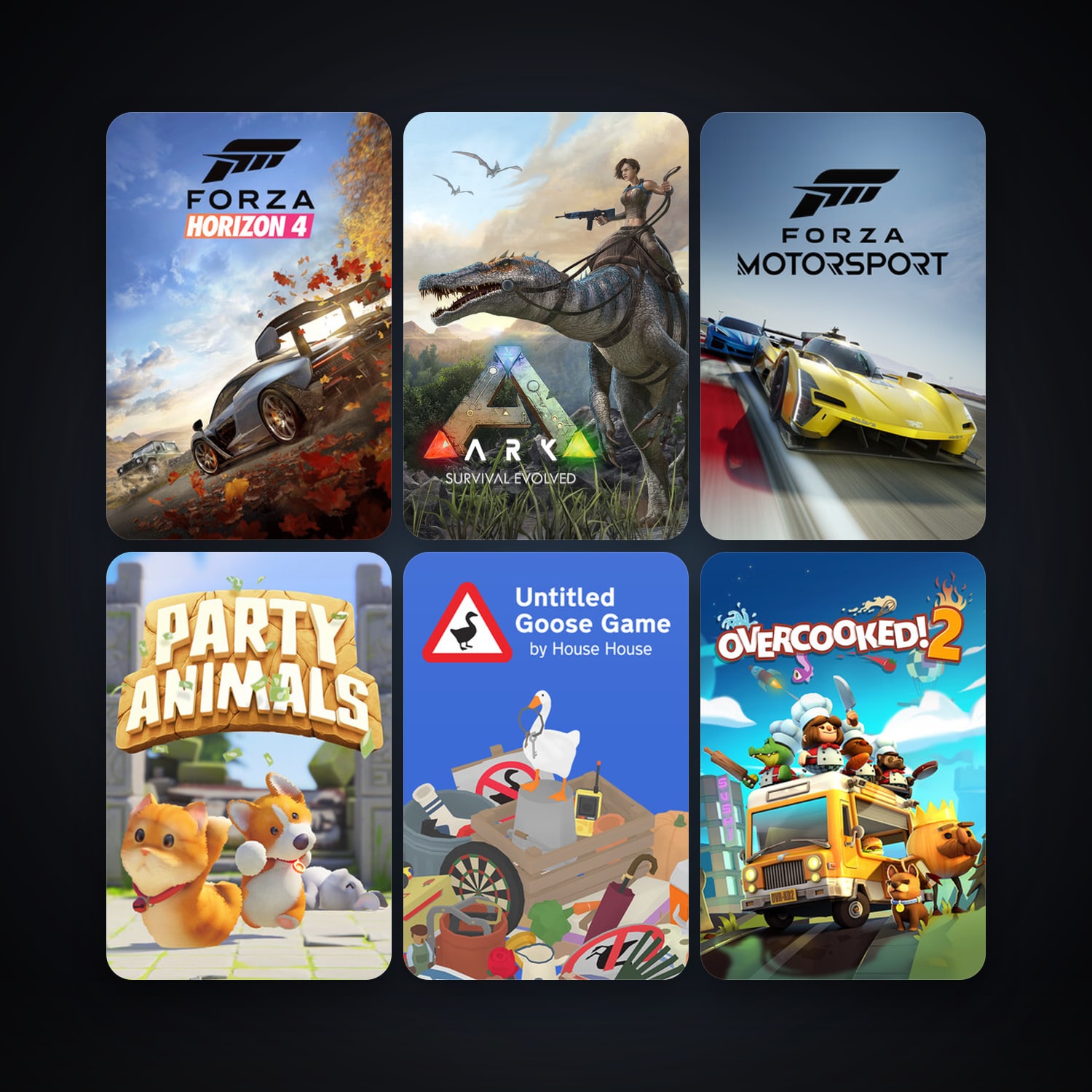 ARK: Survival Evolved + Overcooked! 2, 31 games, clean — HabibiAccounts