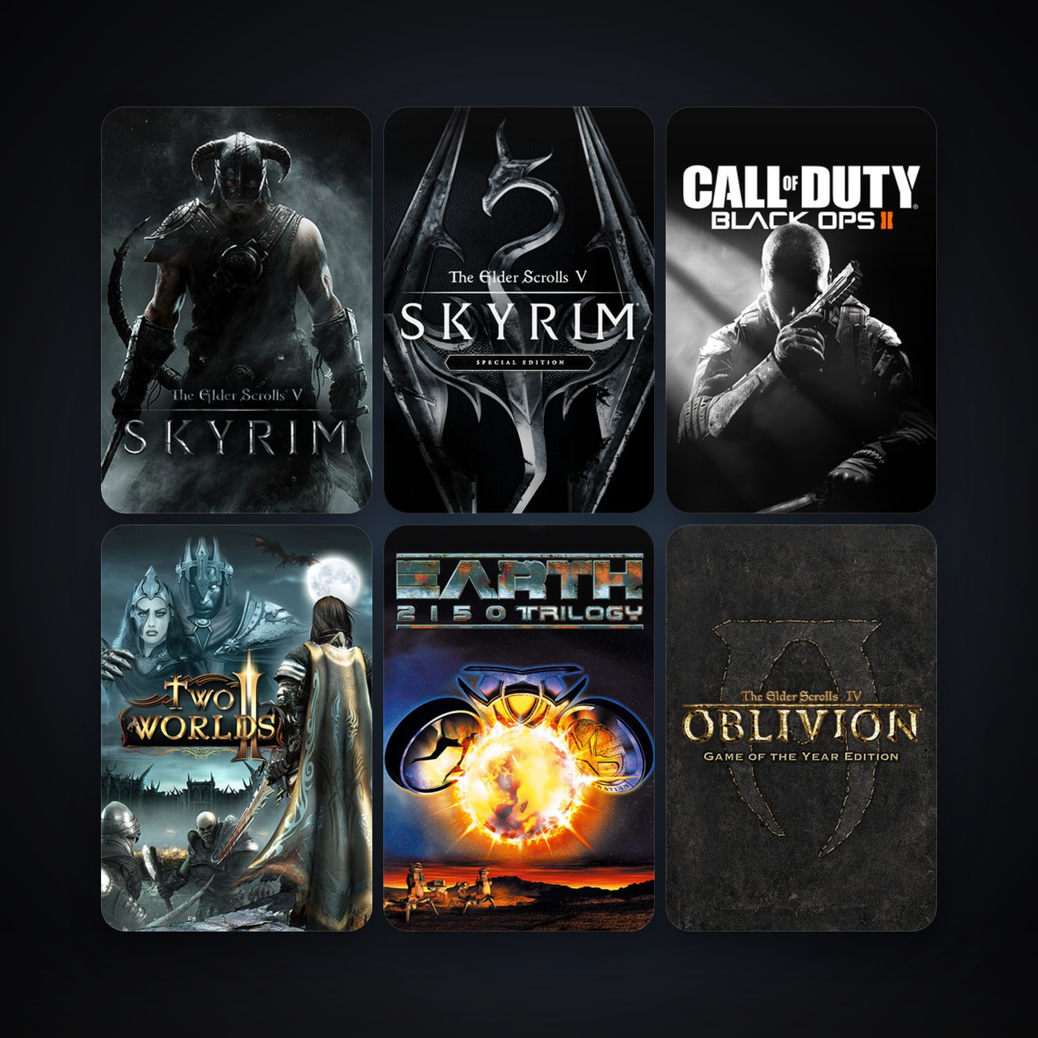 Two Worlds II HD + The Elder Scrolls IV: Oblivion Game of the Year Edition, 37 games, Steam 11, clean — HabibiAccounts