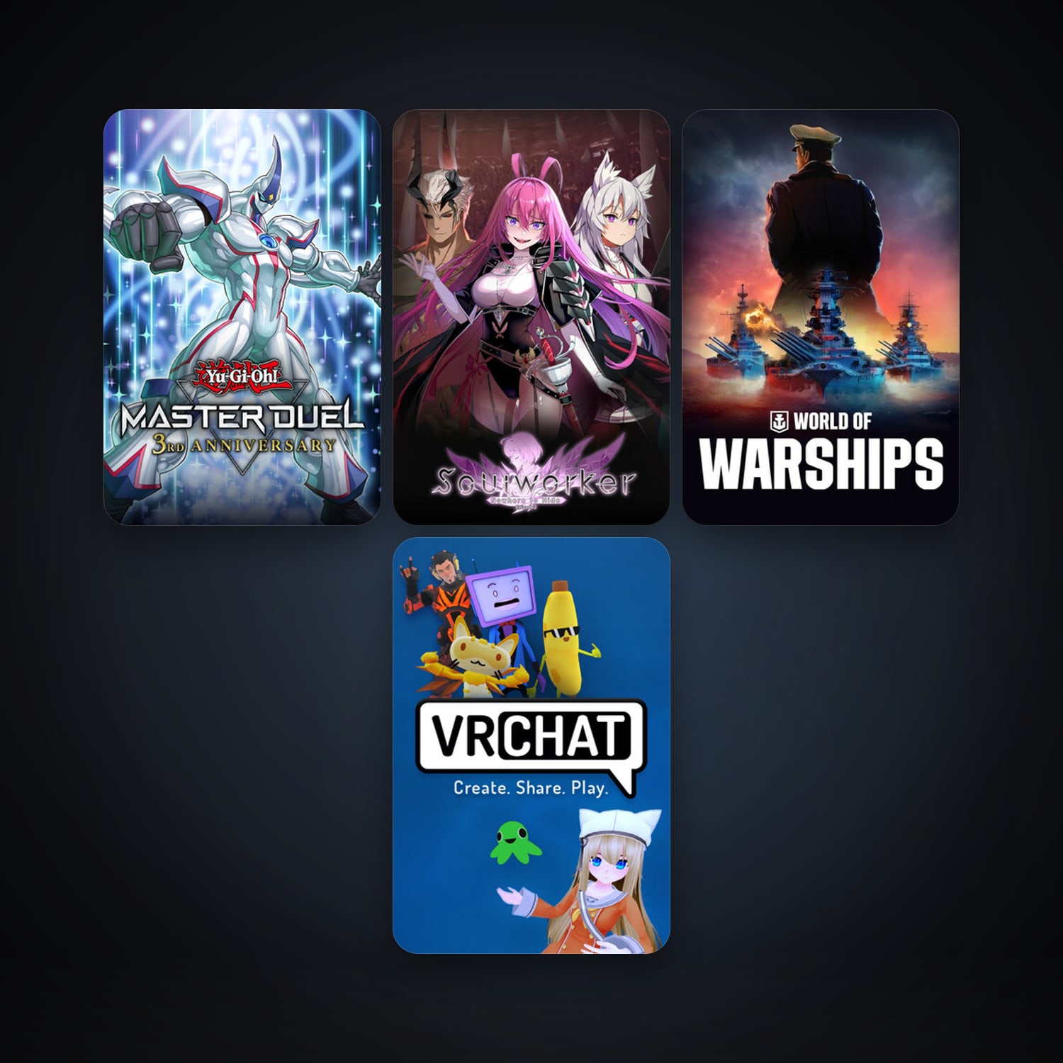 VRChat + World of Warships, 11 games, clean — HabibiAccounts