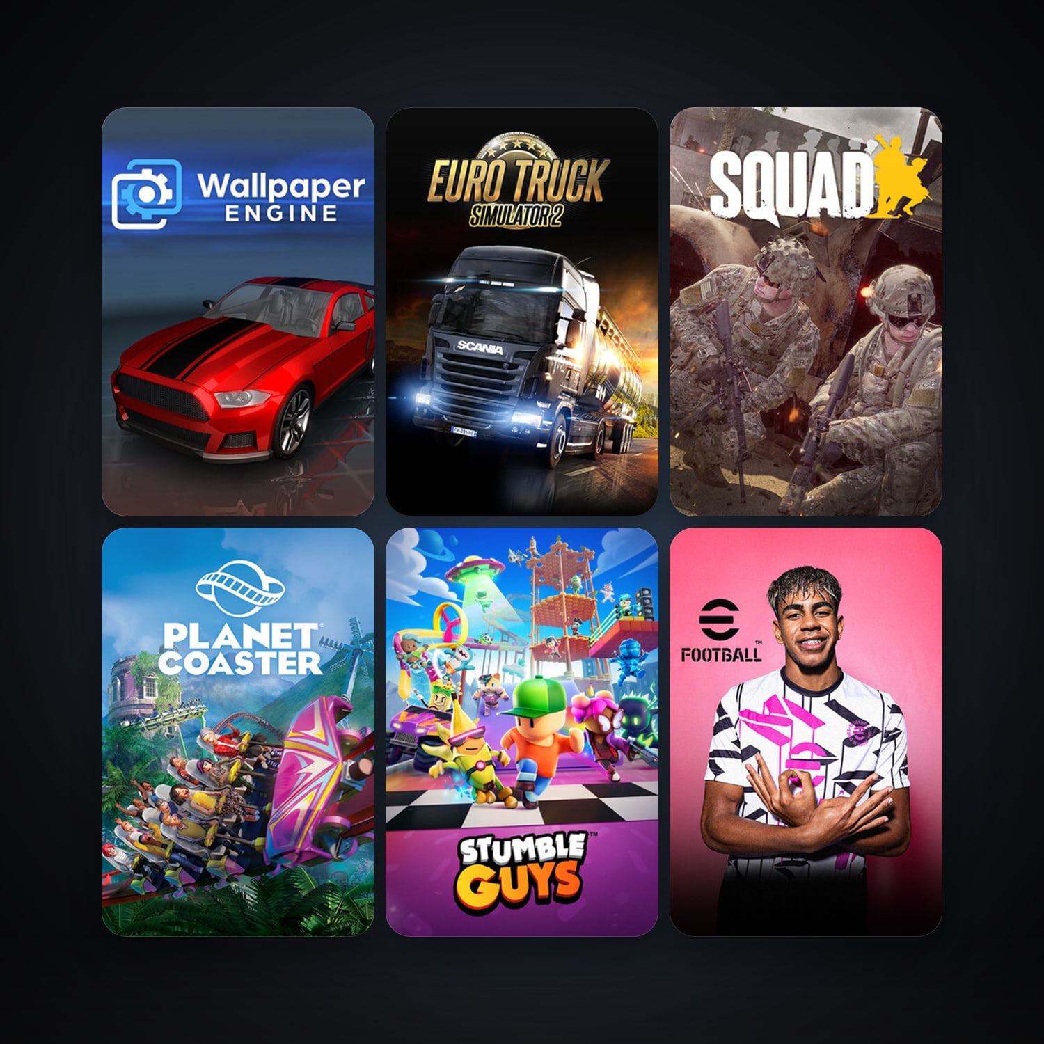 RaceRoom Racing Experience + Euro Truck Simulator 2, 36 games, clean — HabibiAccounts