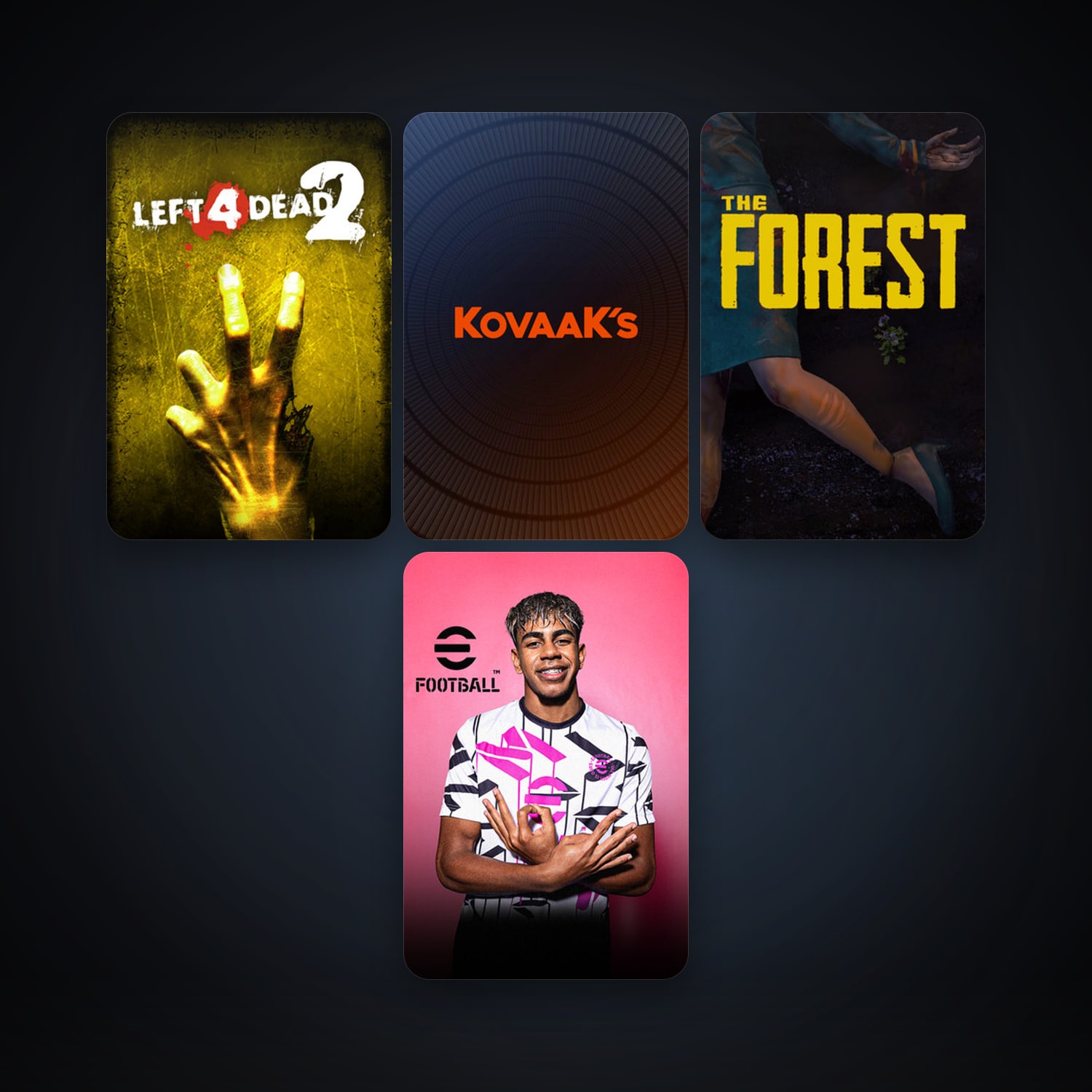 Left 4 Dead 2 + The Forest, 5 games, clean — HabibiAccounts