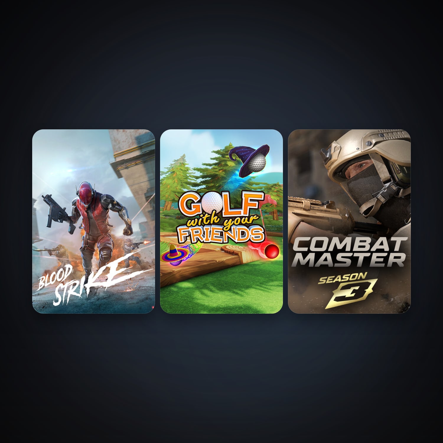 Golf With Your Friends + Combat Master: Season 1, 6 games, clean — HabibiAccounts