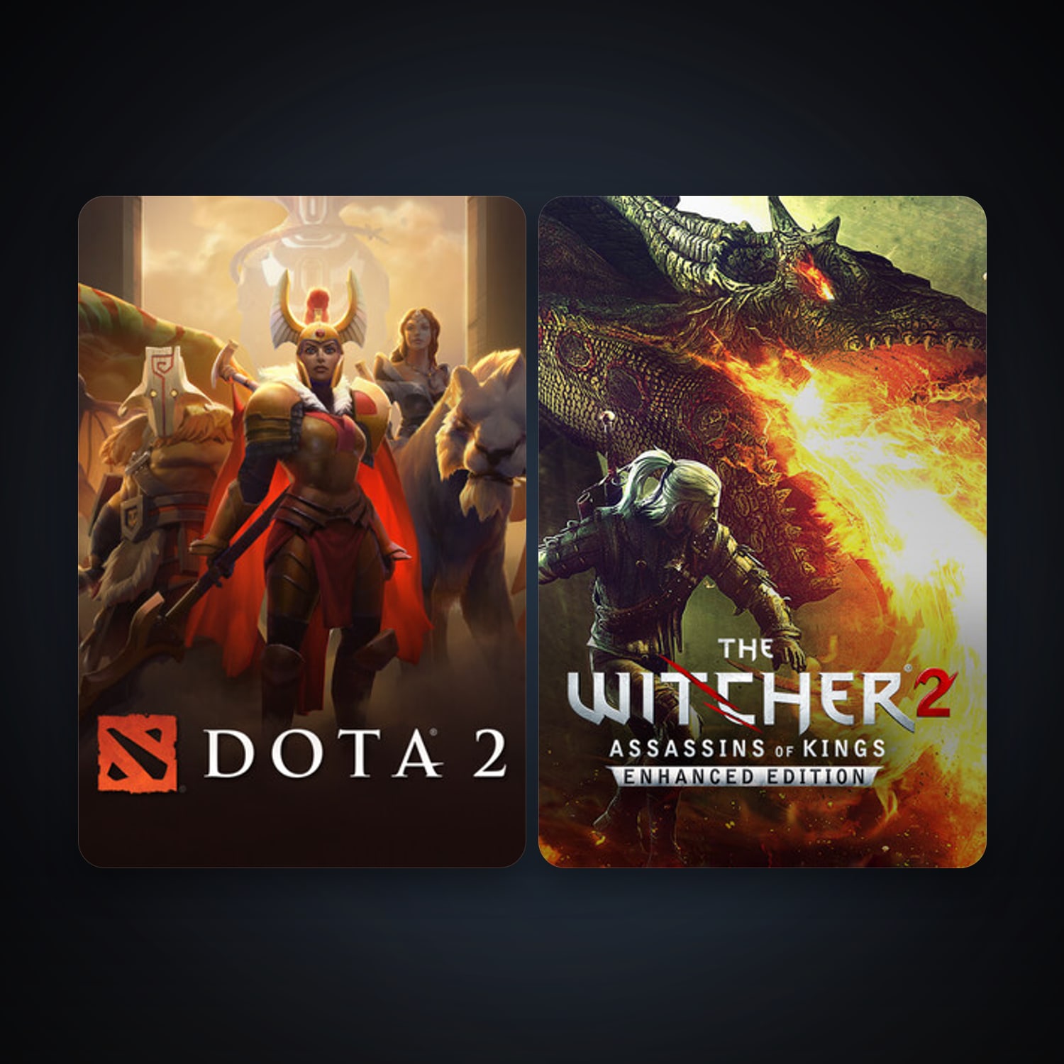Dota 2 + The Witcher 2: Assassins of Kings Enhanced Edition, 2 games, clean — HabibiAccounts