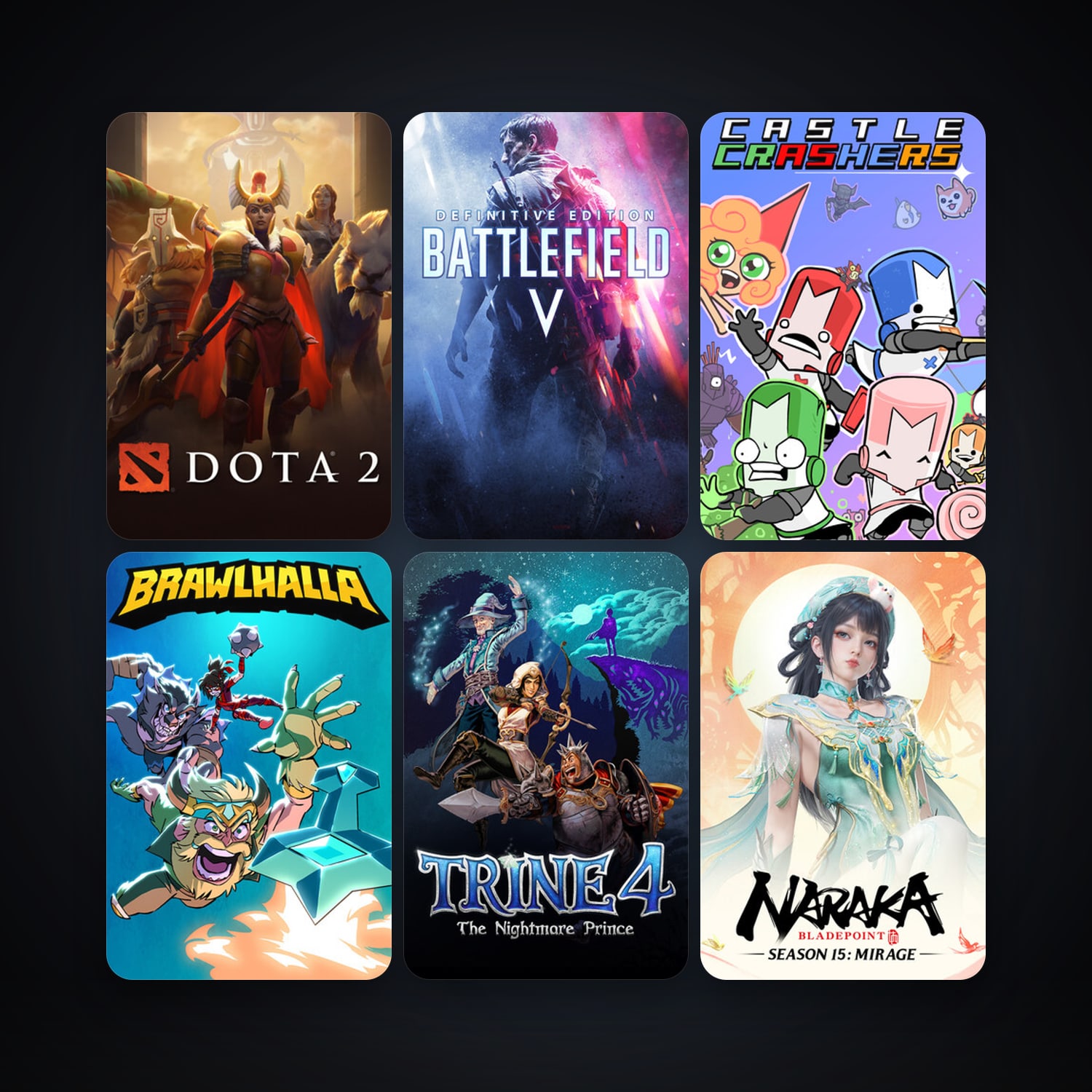Dota 2 + Castle Crashers, 28 games, clean — HabibiAccounts