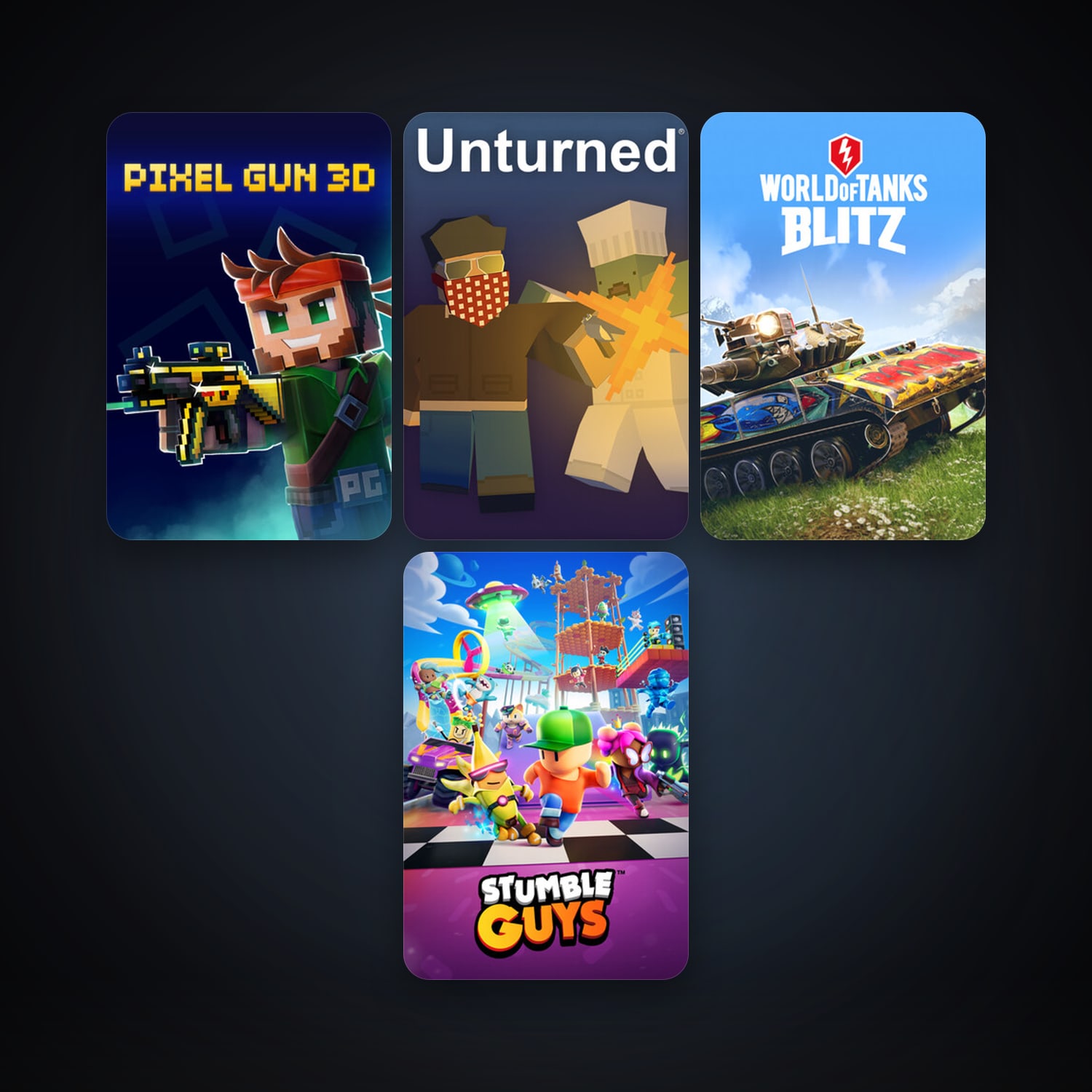 Unturned + World of Tanks Blitz, 9 games, clean — HabibiAccounts