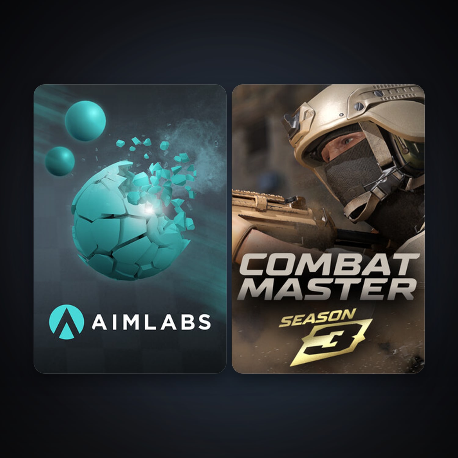 Aimlabs + Combat Master: Season 1, 5 games, clean — HabibiAccounts