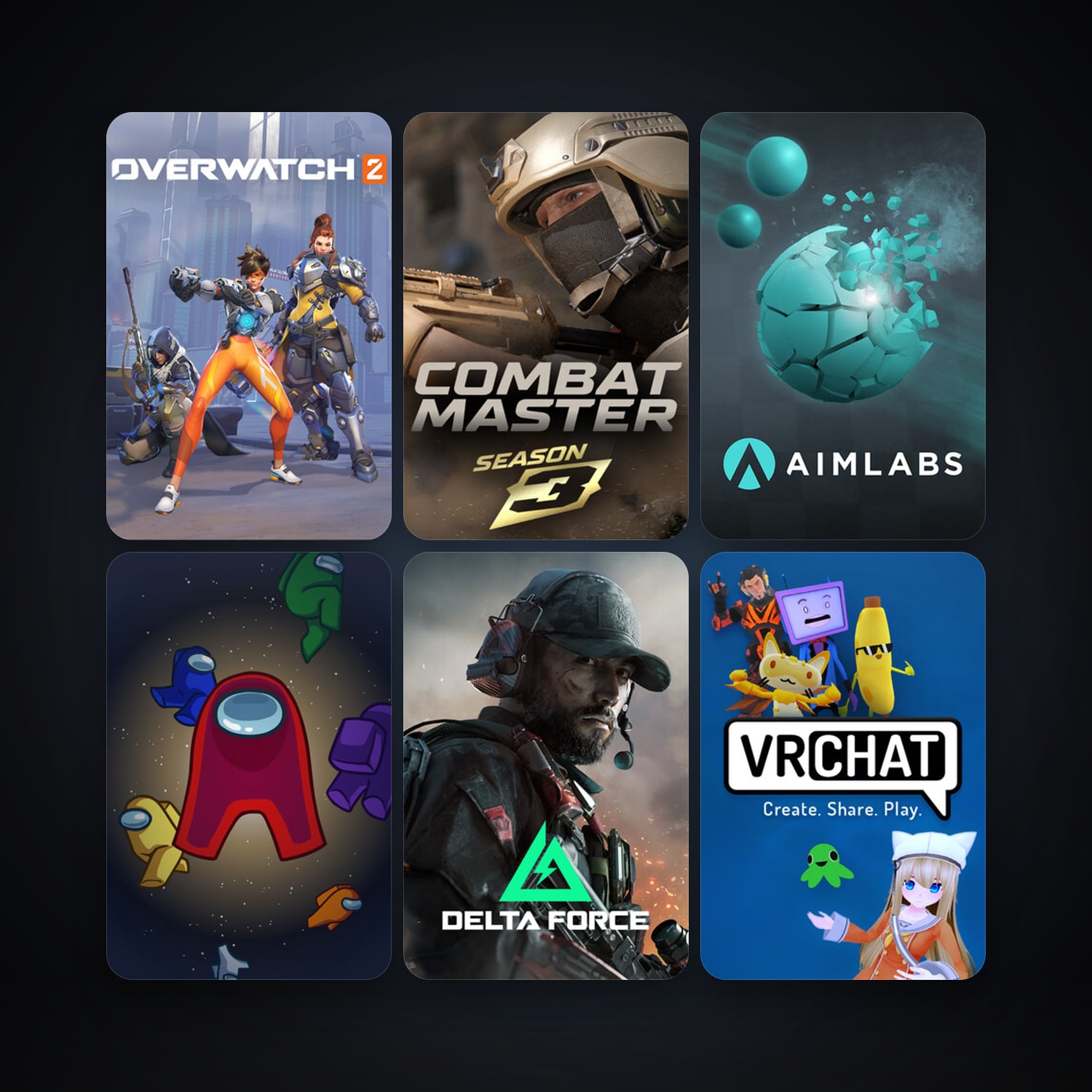 VRChat + Aimlabs, 22 games, clean — HabibiAccounts
