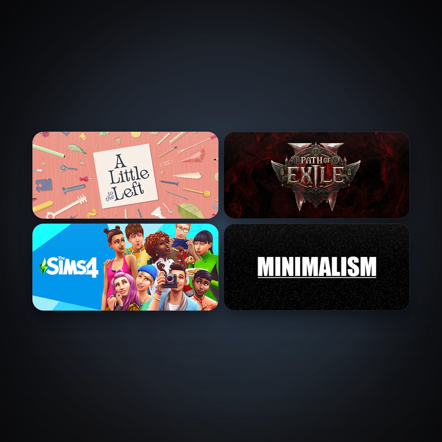 Minimalism + The Sims 4, 6 games, clean — HabibiAccounts