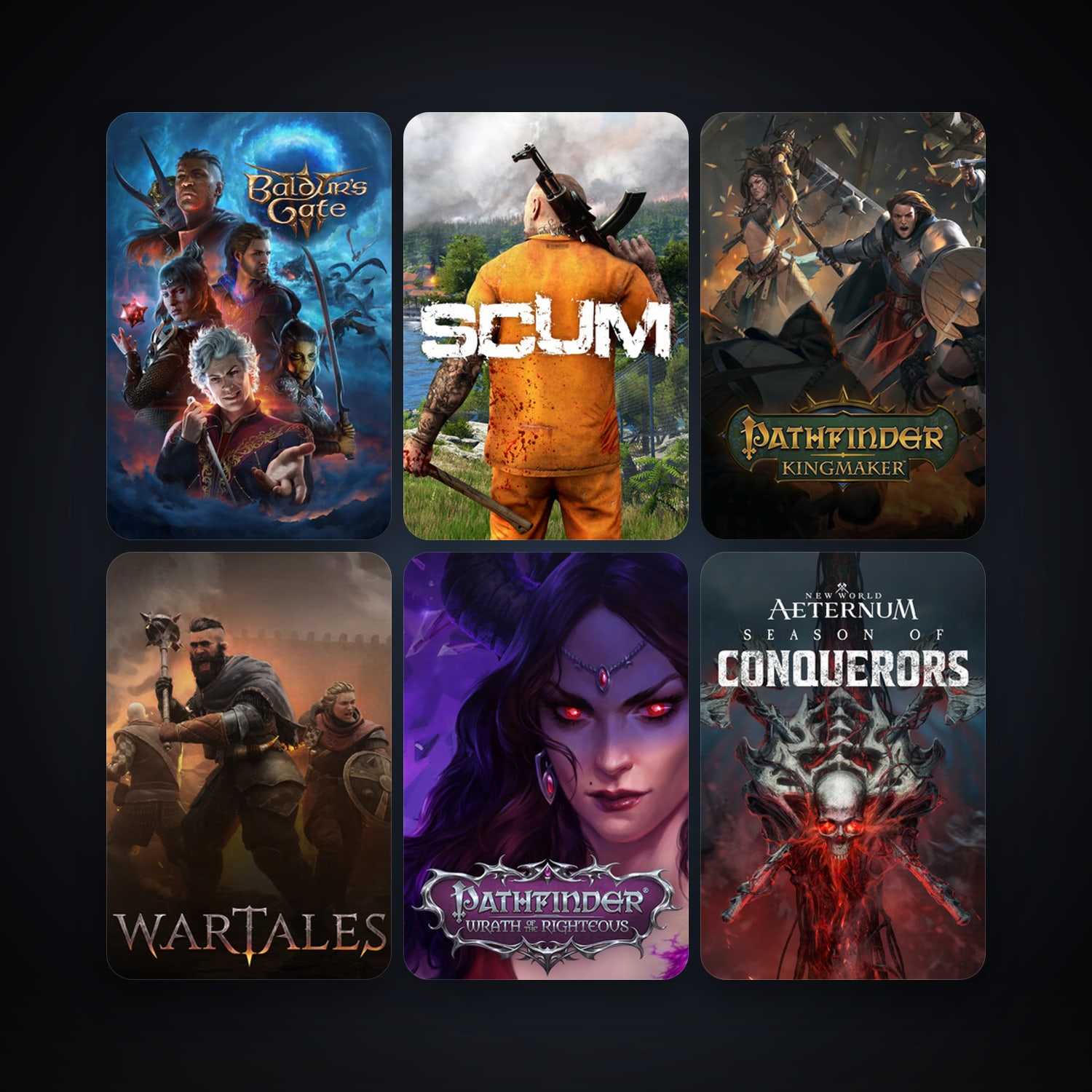 SCUM + Pathfinder: Kingmaker, 41 games, clean — HabibiAccounts