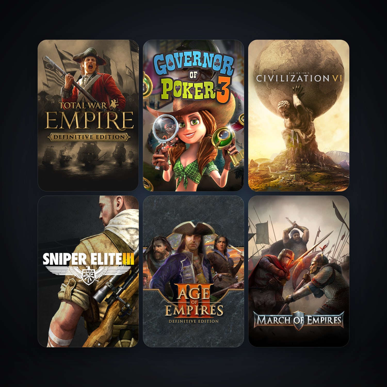 Empire: Total War + Total War: NAPOLEON - Definitive Edition, 9 games, clean — HabibiAccounts
