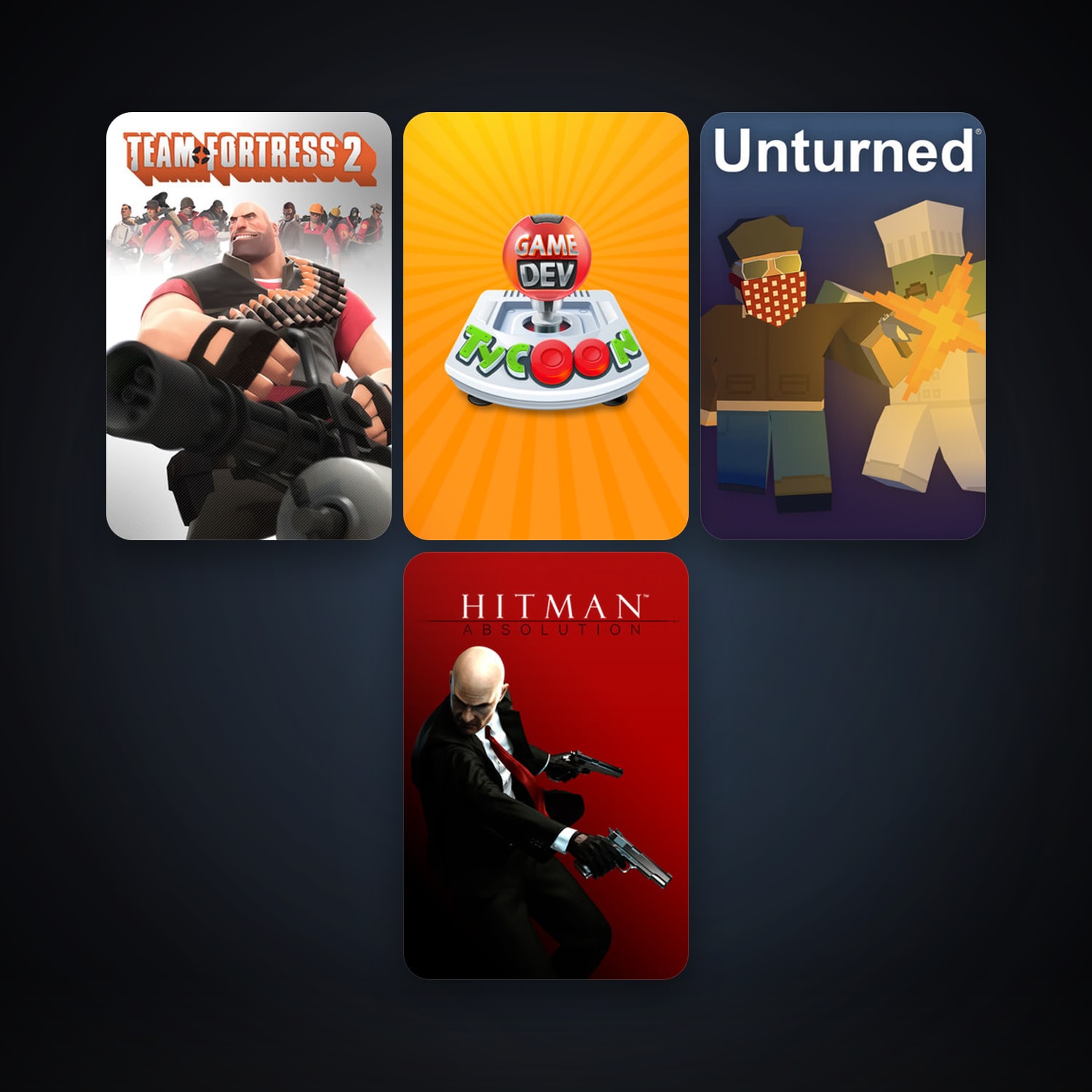 Team Fortress 2 + Hitman: Absolution, 19 games, clean — HabibiAccounts