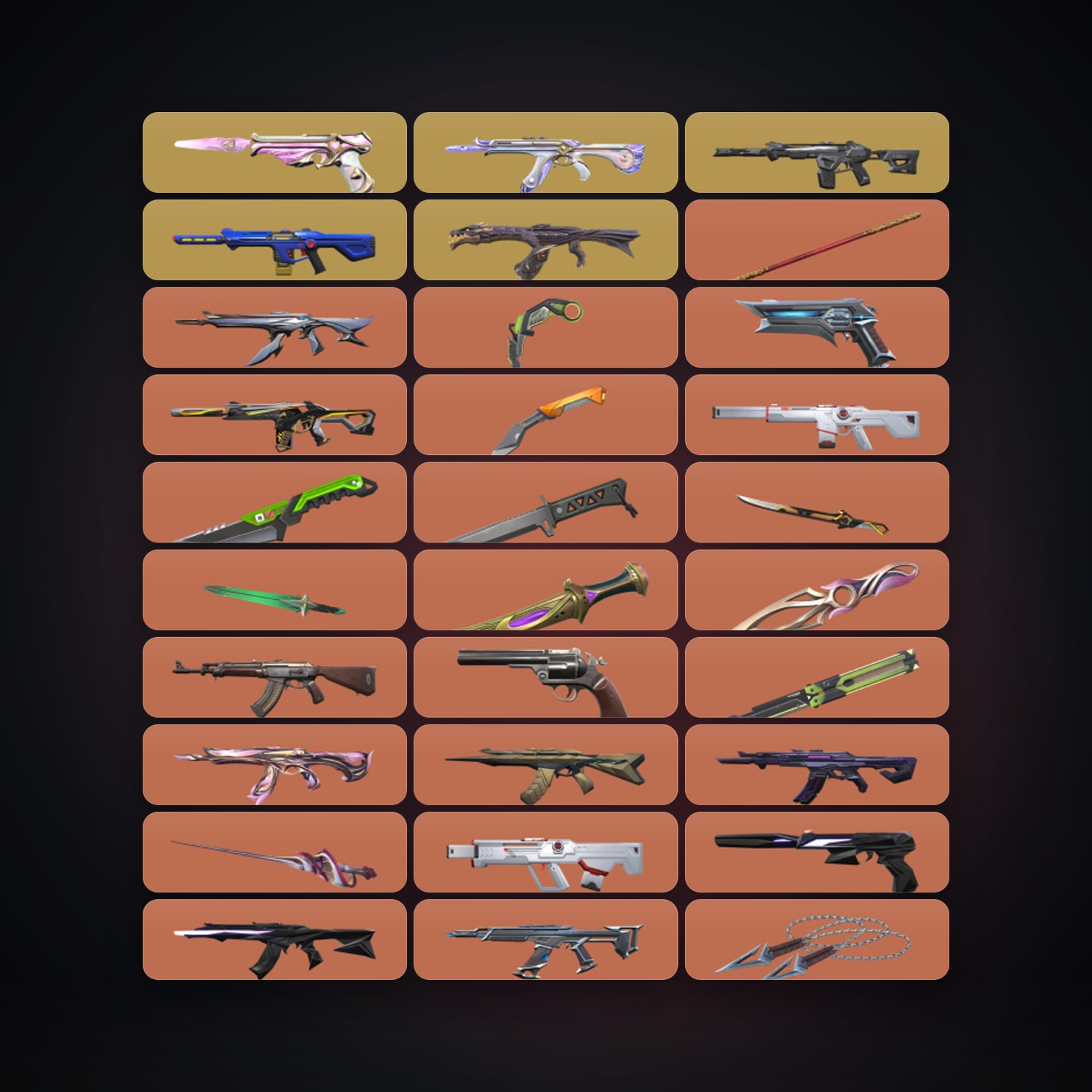 NA Silver 2 locker — 25 knives, 173 skins, lvl 156 — HabibiAccounts
