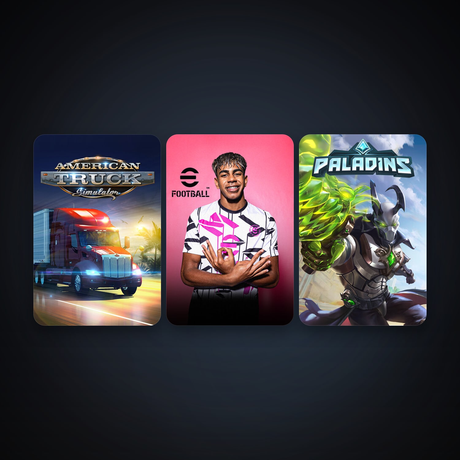 American Truck Simulator + Paladins, 4 games, clean — HabibiAccounts