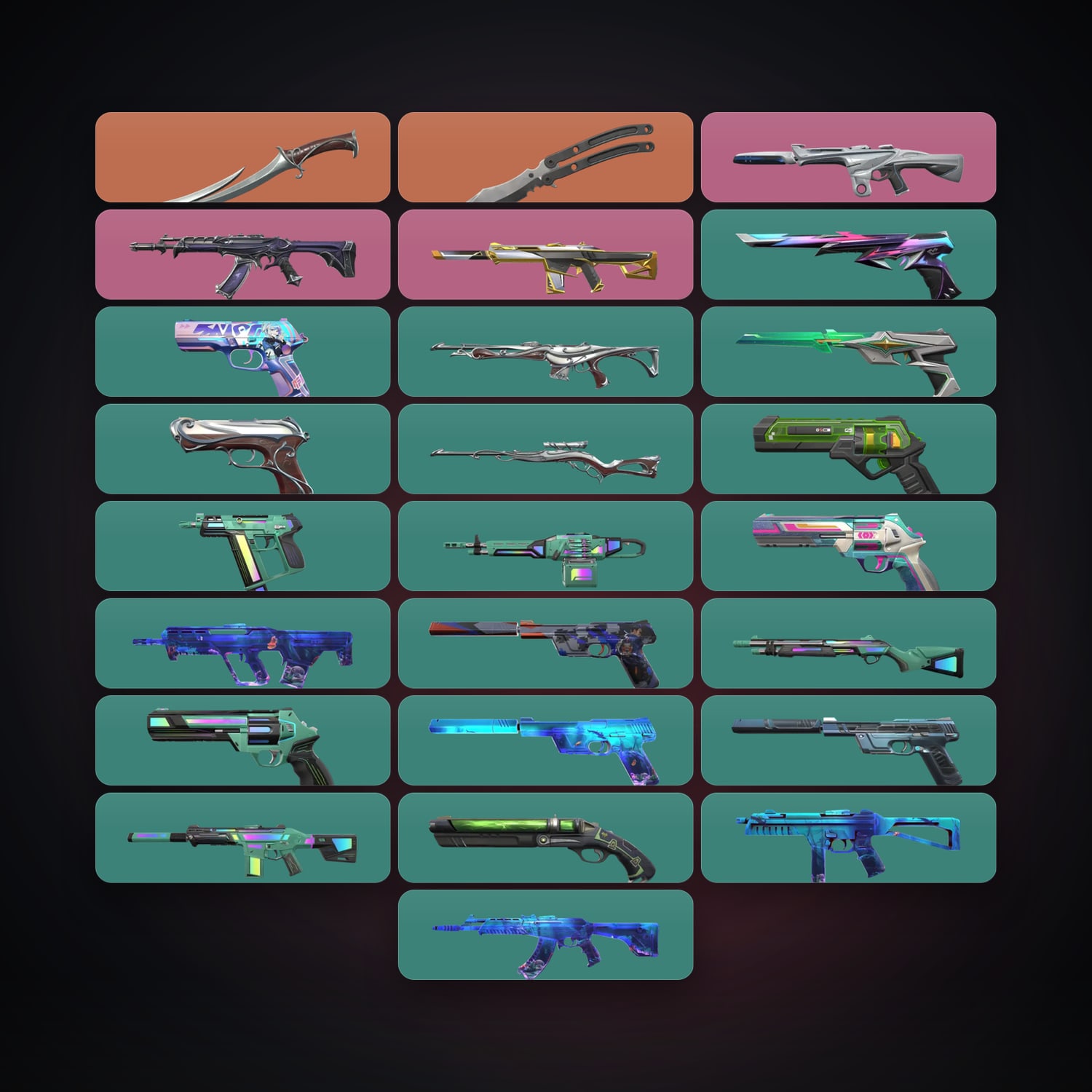 AP Silver 2 locker — 2 knives, 25 skins, lvl 195 — HabibiAccounts