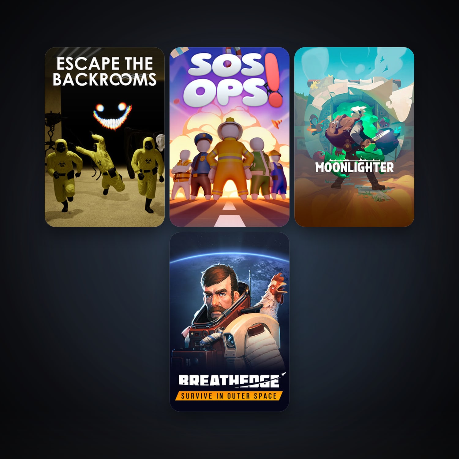 Moonlighter + Breathedge, 10 games, clean — HabibiAccounts