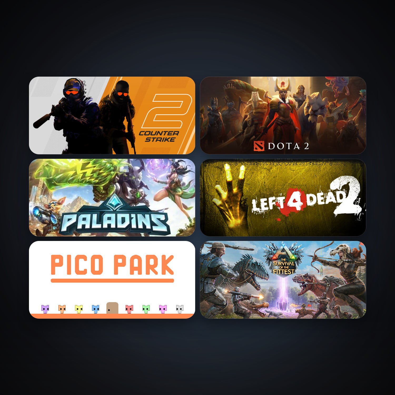 Left 4 Dead 2 + Dota 2, 8 games, clean — HabibiAccounts