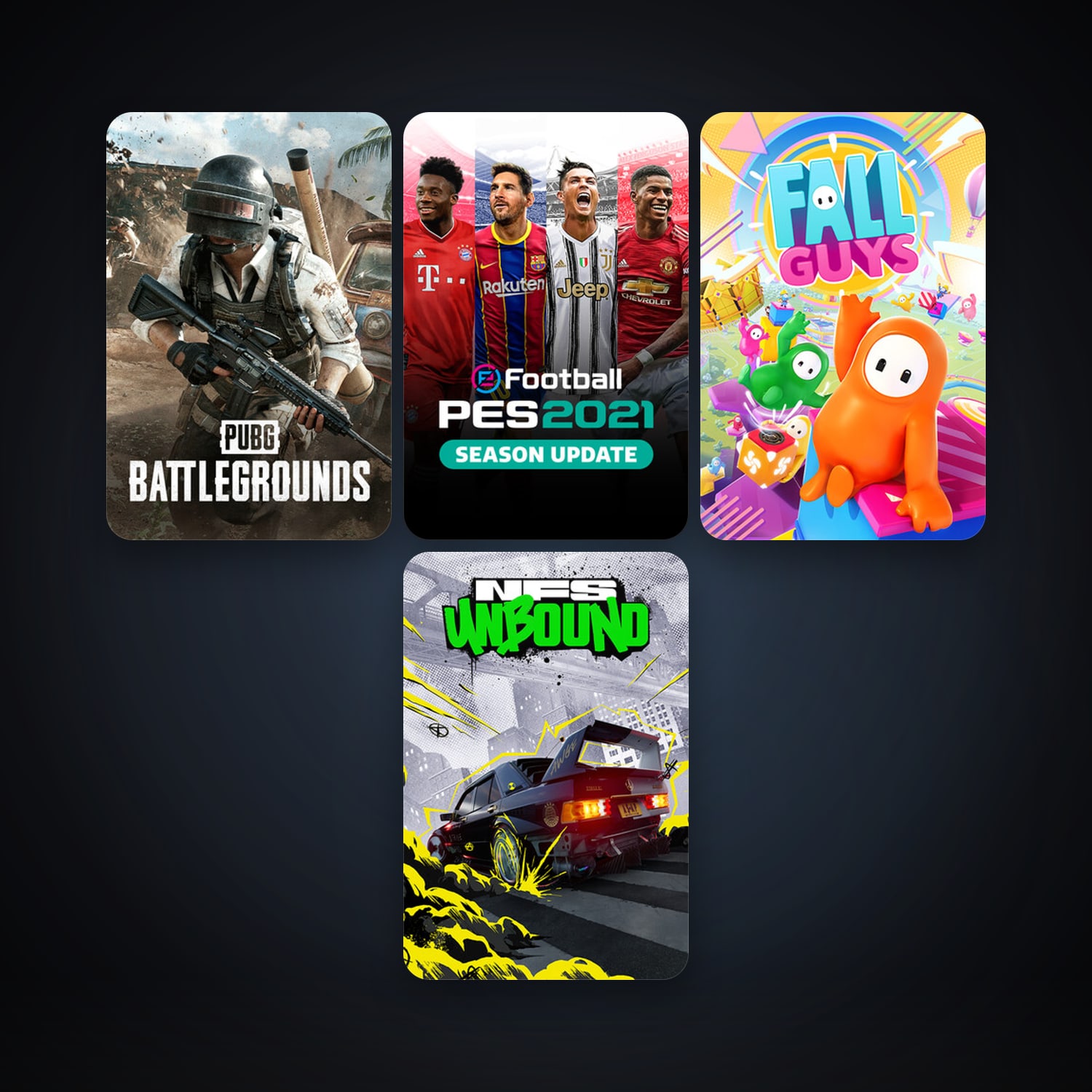 PUBG: BATTLEGROUNDS + Fall Guys, 4 games, clean — HabibiAccounts