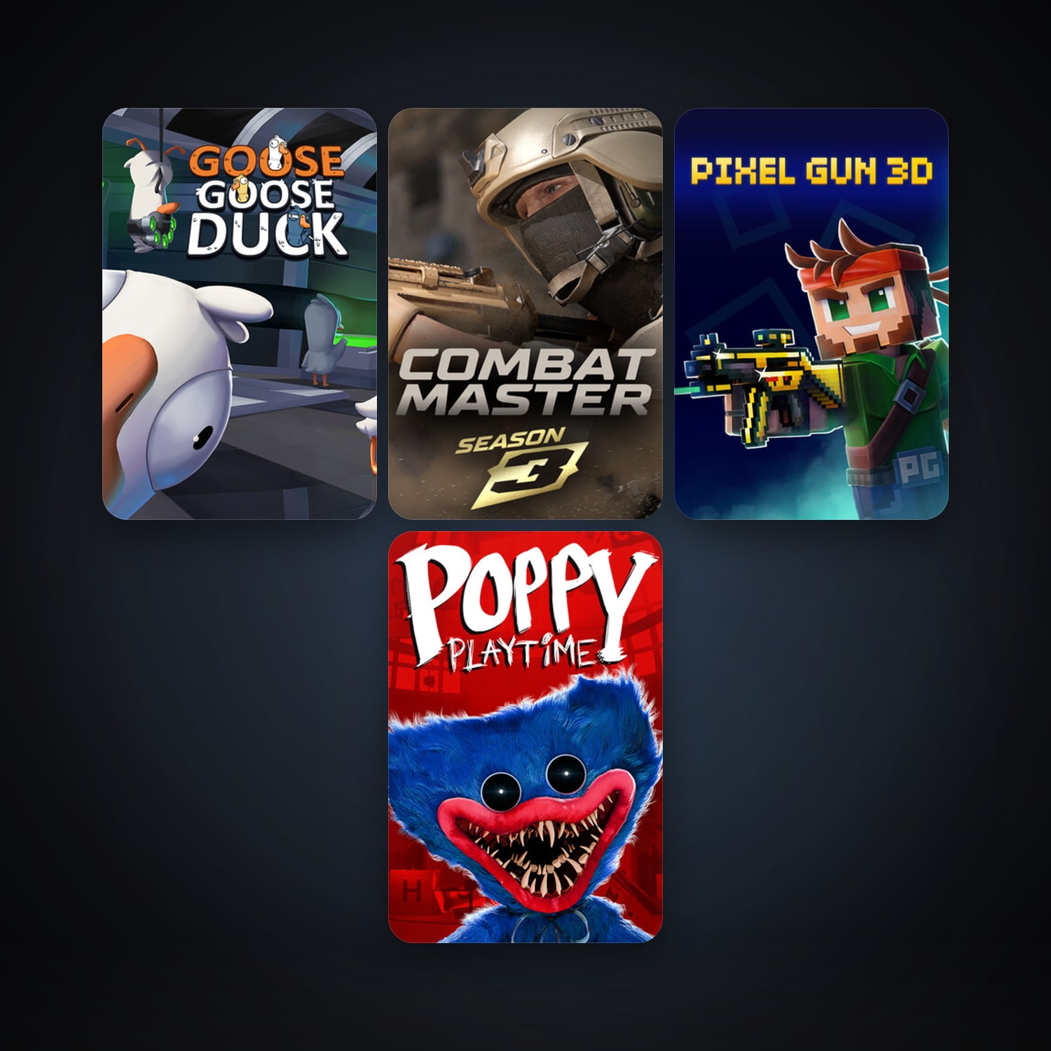 Goose Goose Duck + Poppy Playtime, 16 games, clean — HabibiAccounts