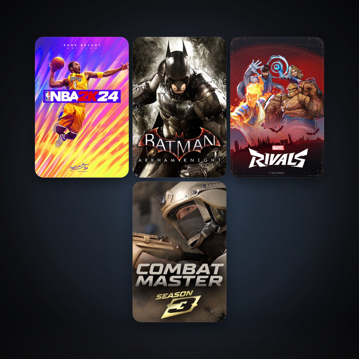 Batman: Arkham Knight + Combat Master: Season 1, 4 games, clean — HabibiAccounts