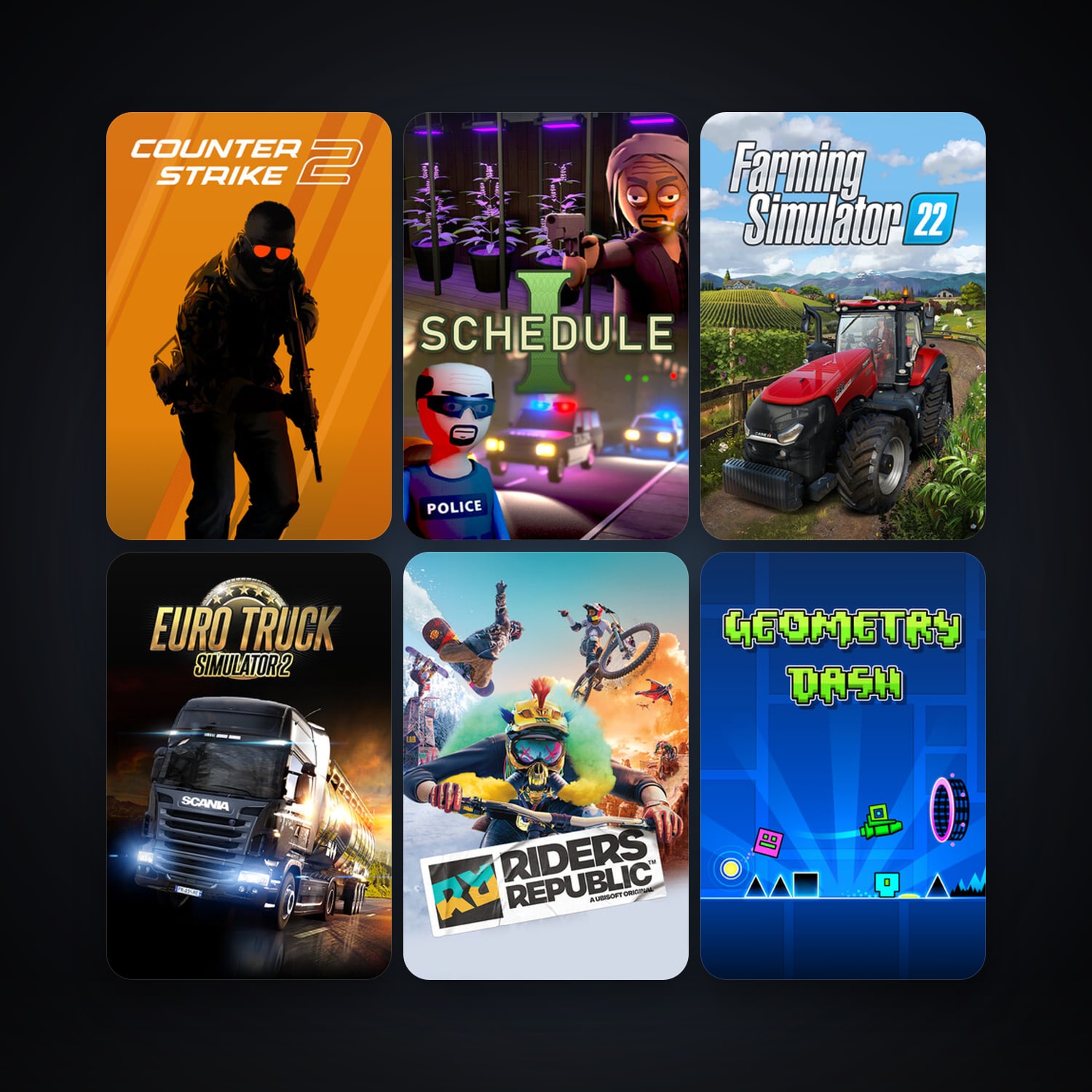 CS2 Prime + Euro Truck Simulator 2, 14 games, clean — HabibiAccounts