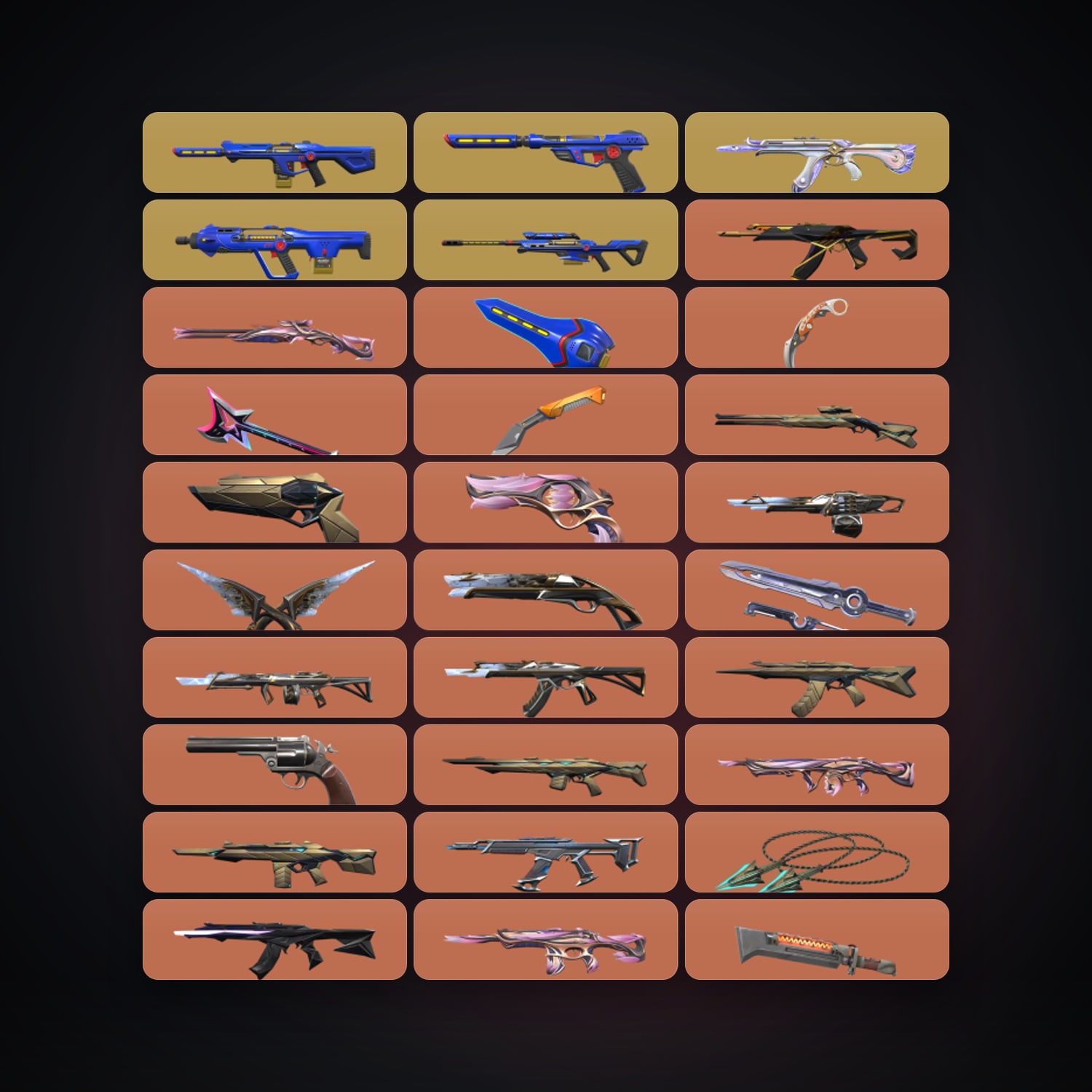 NA Gold 1 locker — 10 knives, 117 skins, lvl 354 — HabibiAccounts