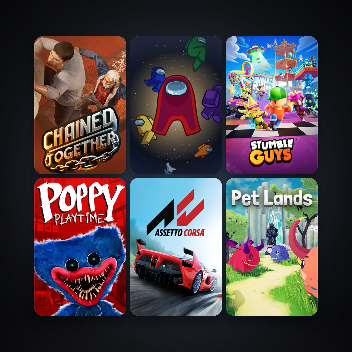 Assetto Corsa + Among Us, 17 games, clean — HabibiAccounts