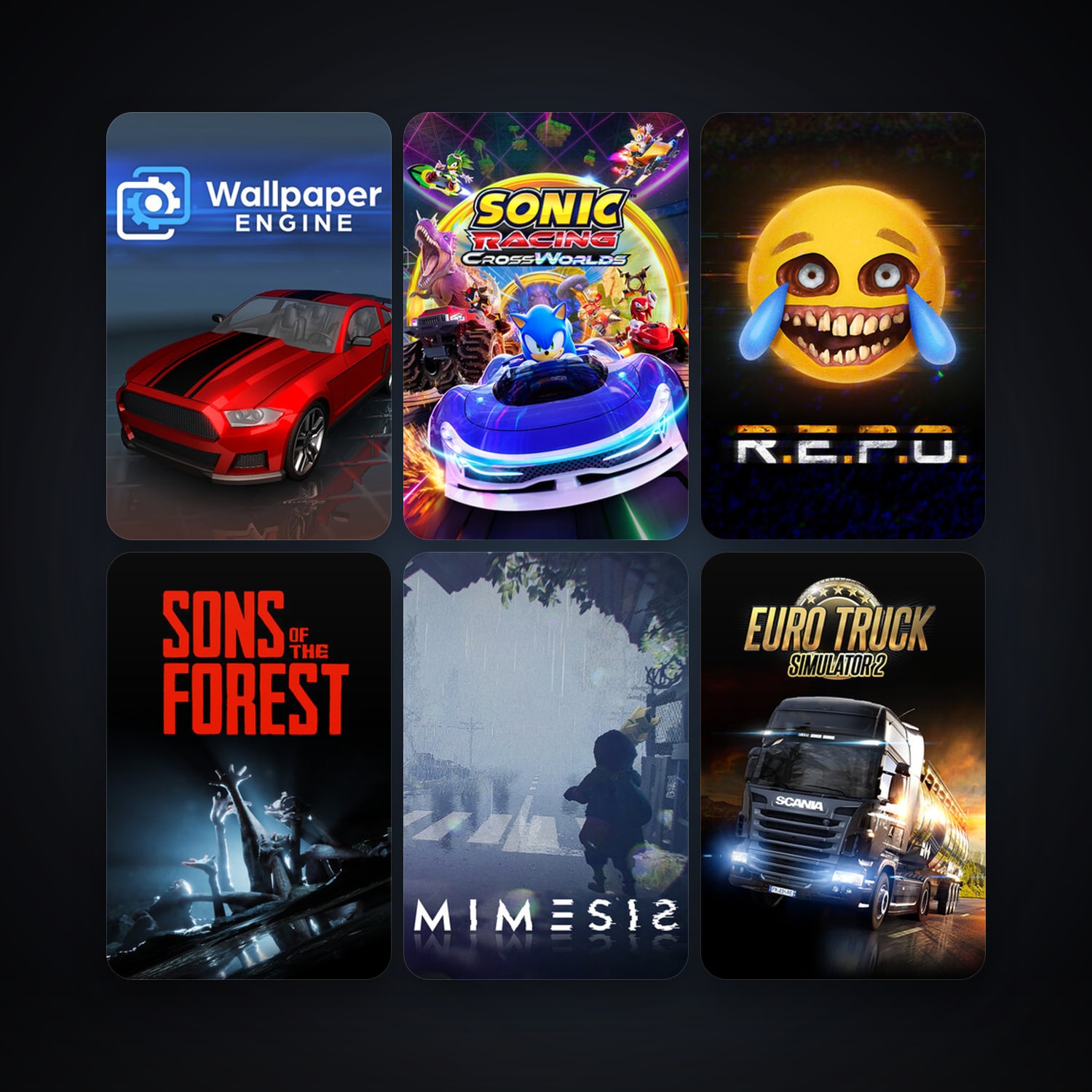 Euro Truck Simulator 2 + The Forest, 26 games, clean — HabibiAccounts