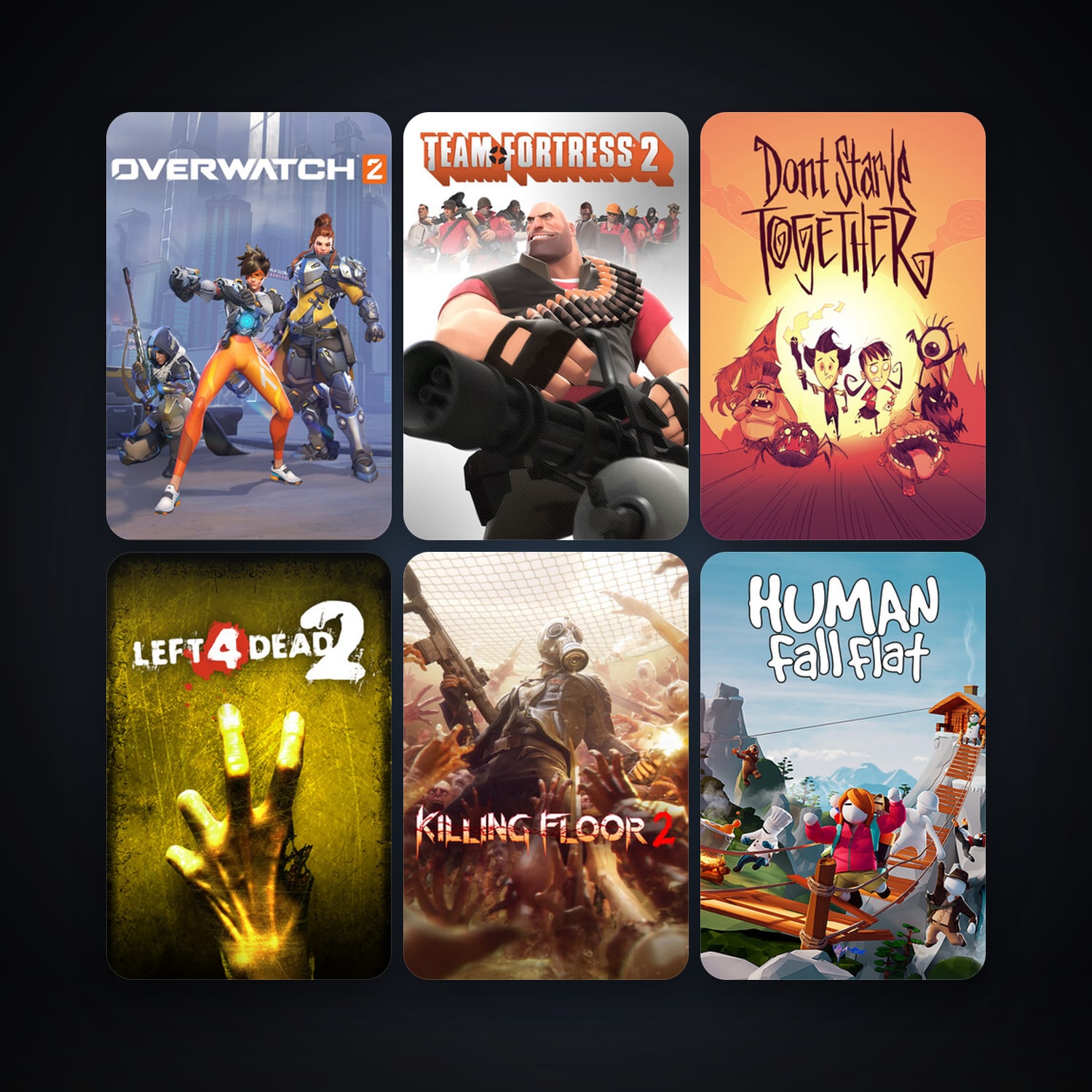 Team Fortress 2 + Left 4 Dead 2, 18 games, clean — HabibiAccounts