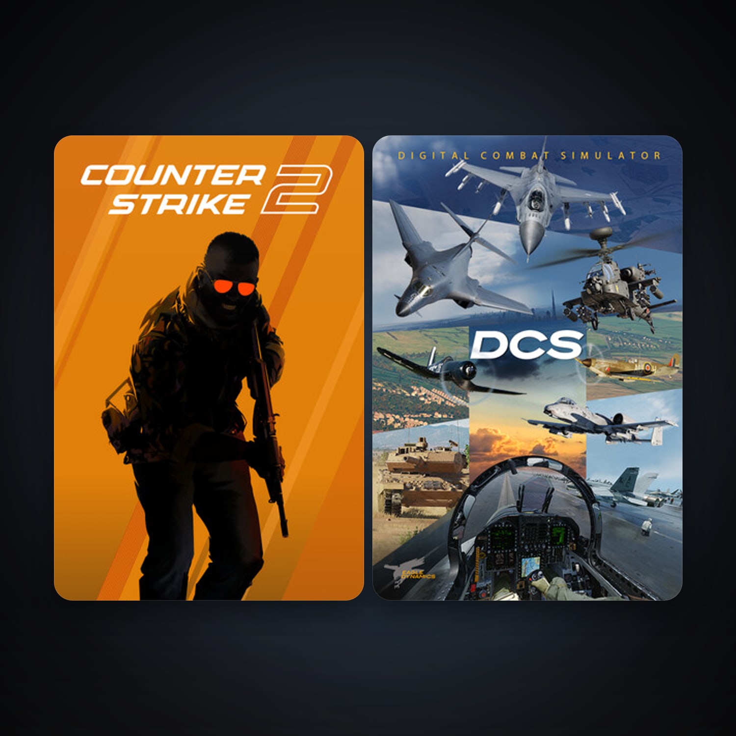 CS2 Prime + DCS World Steam Edition, 3 games, clean — HabibiAccounts