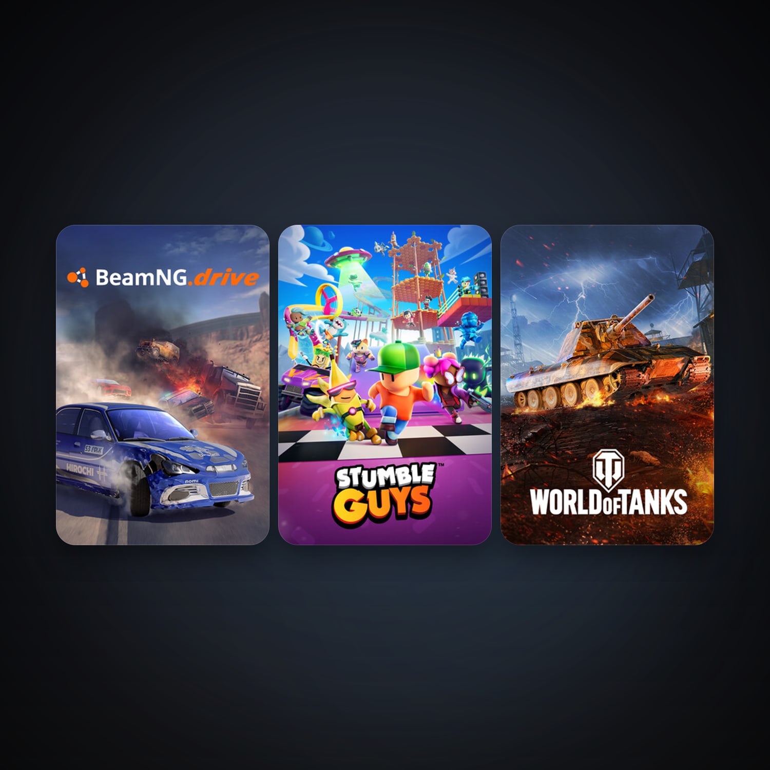BeamNG.drive + World of Tanks, 7 games, clean — HabibiAccounts