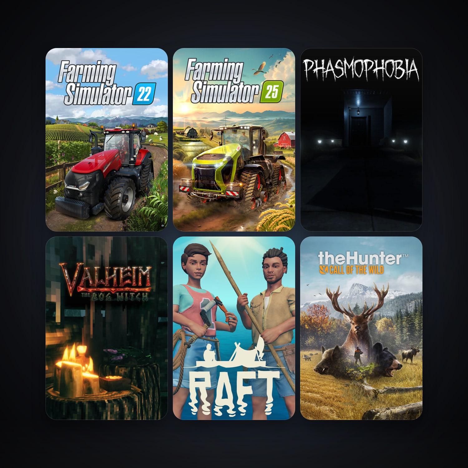 theHunter: Call of the Wild + Raft, 8 games, clean — HabibiAccounts