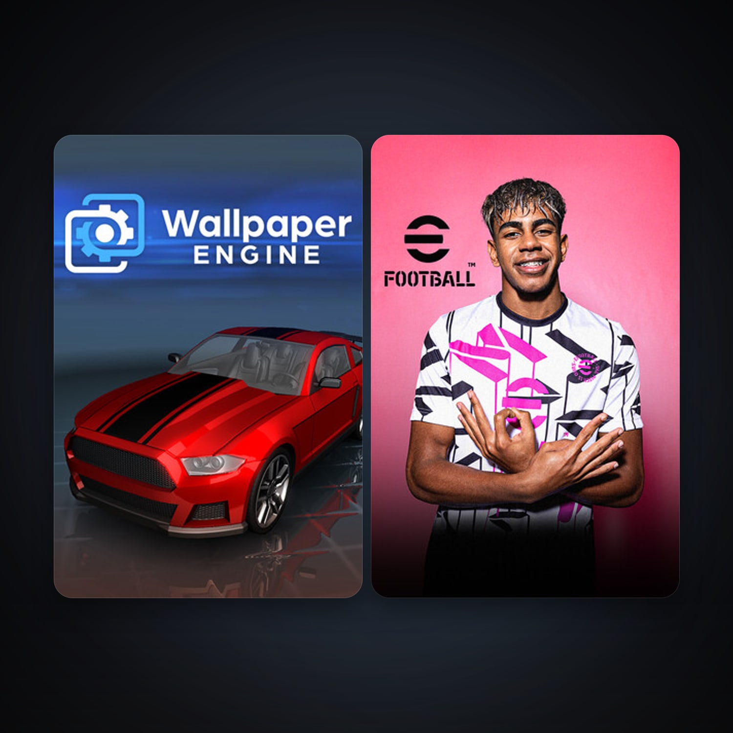 Wallpaper Engine + eFootball 2024, 8 games, clean — HabibiAccounts