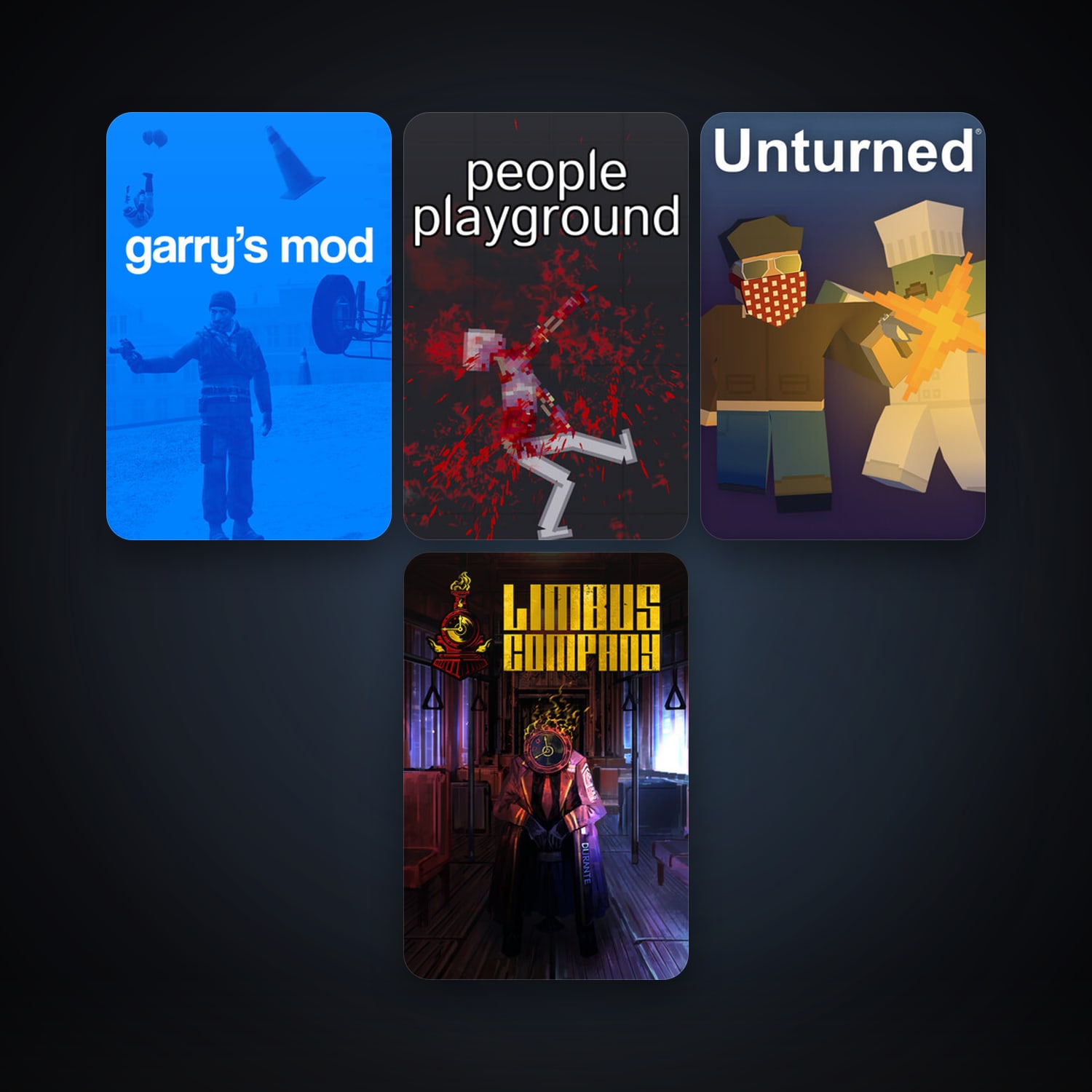 Garry's Mod + Unturned, 7 games, clean — HabibiAccounts