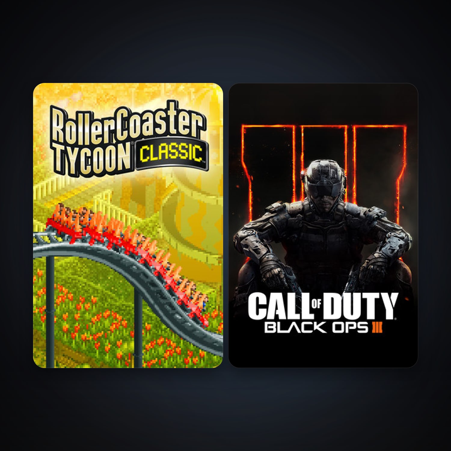 Call of Duty: Black Ops III + RollerCoaster Tycoon Classic, 2 games, clean — HabibiAccounts