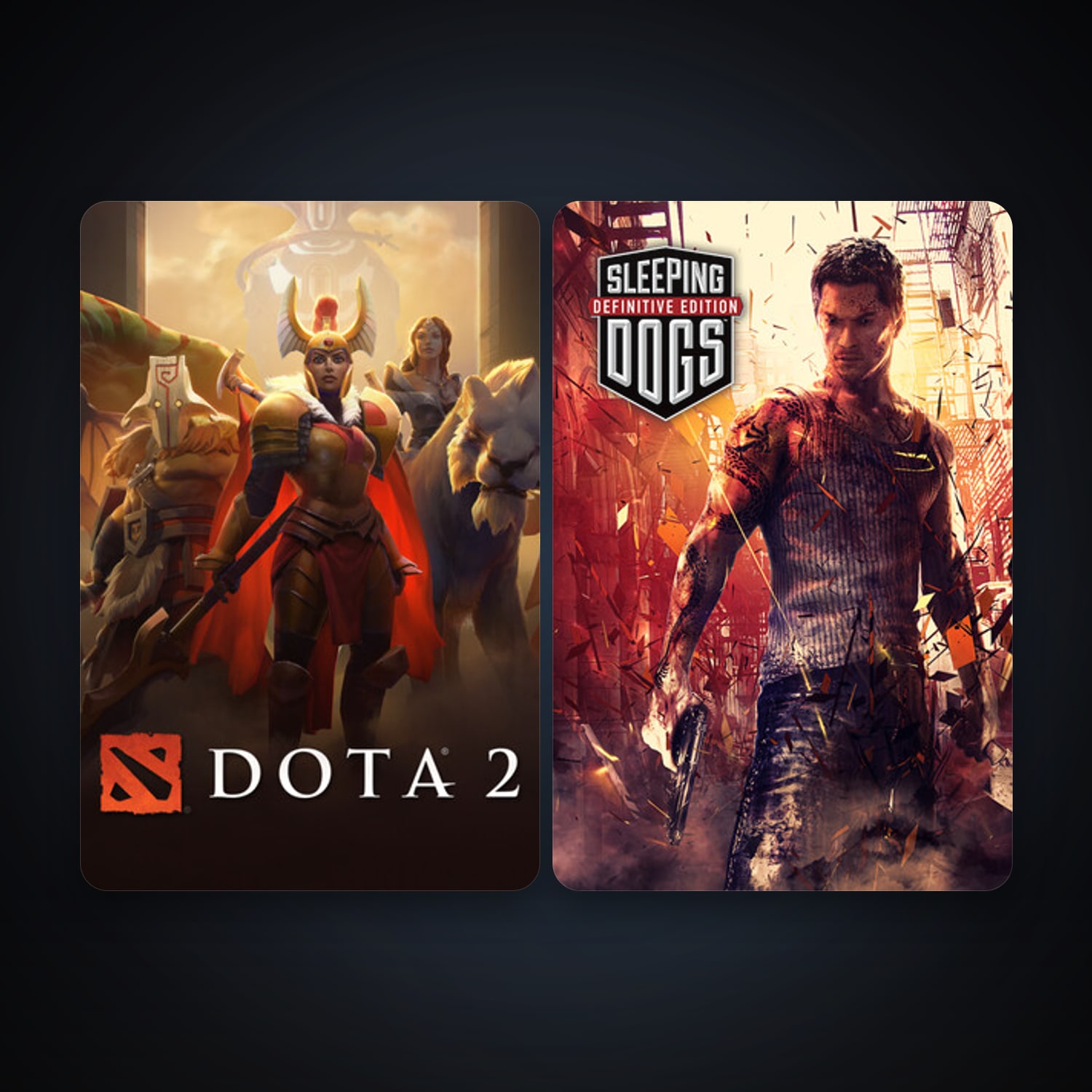 Dota 2 + Sleeping Dogs: Definitive Edition, 4 games, clean — HabibiAccounts