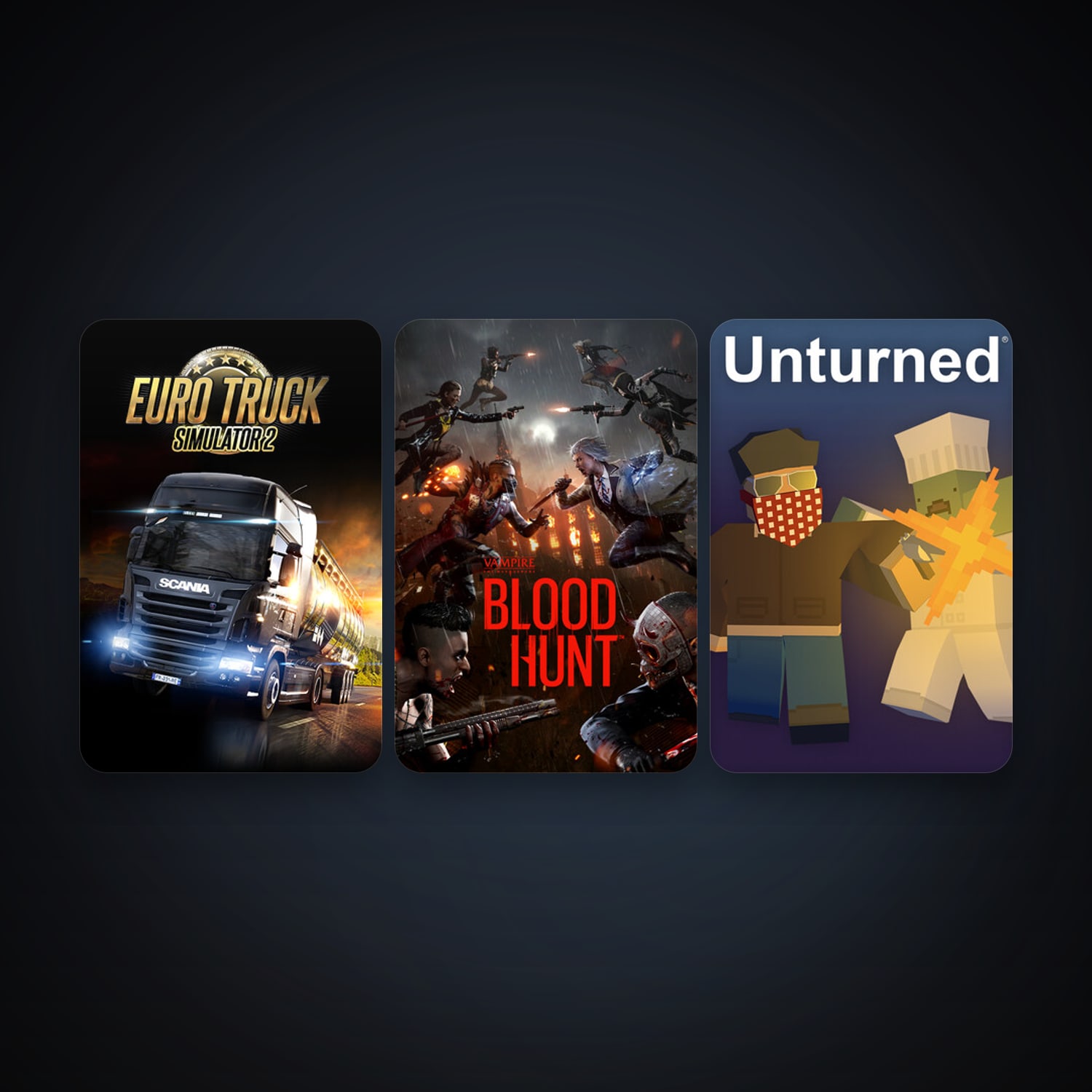 حساب ستيم فلين، Euro Truck Simulator 2 وUnturned، 22 لعبة، صامد واضح — HabibiAccounts