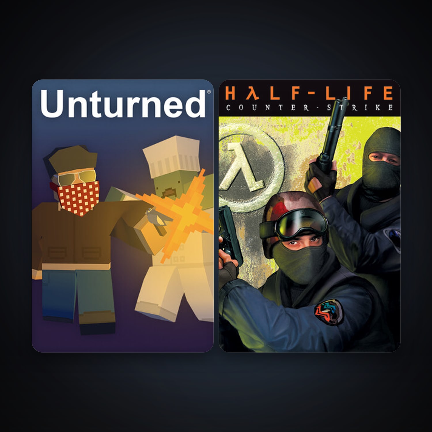 Counter-Strike + Unturned, 7 games, clean — HabibiAccounts