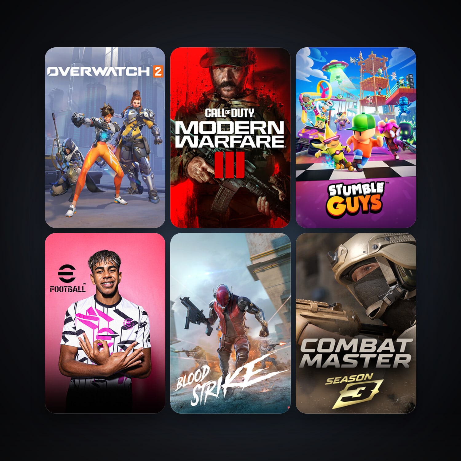 eFootball 2024 + Stumble Guys, 16 games, clean — HabibiAccounts