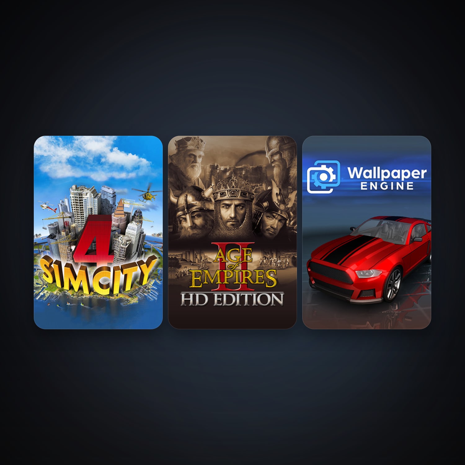 SimCity 4 Deluxe Edition + Age of Empires II, 5 games, clean — HabibiAccounts
