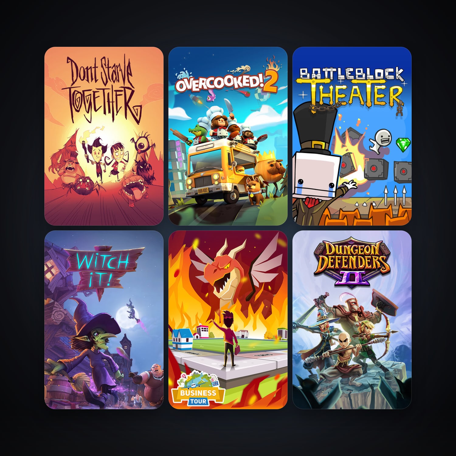 Don't Starve + Dungeon Defenders II, 10 games, clean — HabibiAccounts