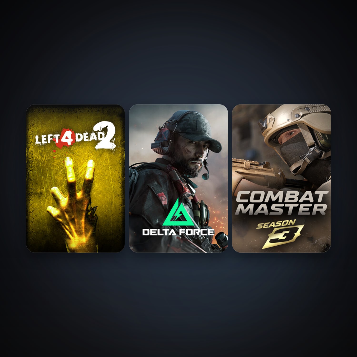 Left 4 Dead 2 + Combat Master: Season 1, 3 games, clean — HabibiAccounts