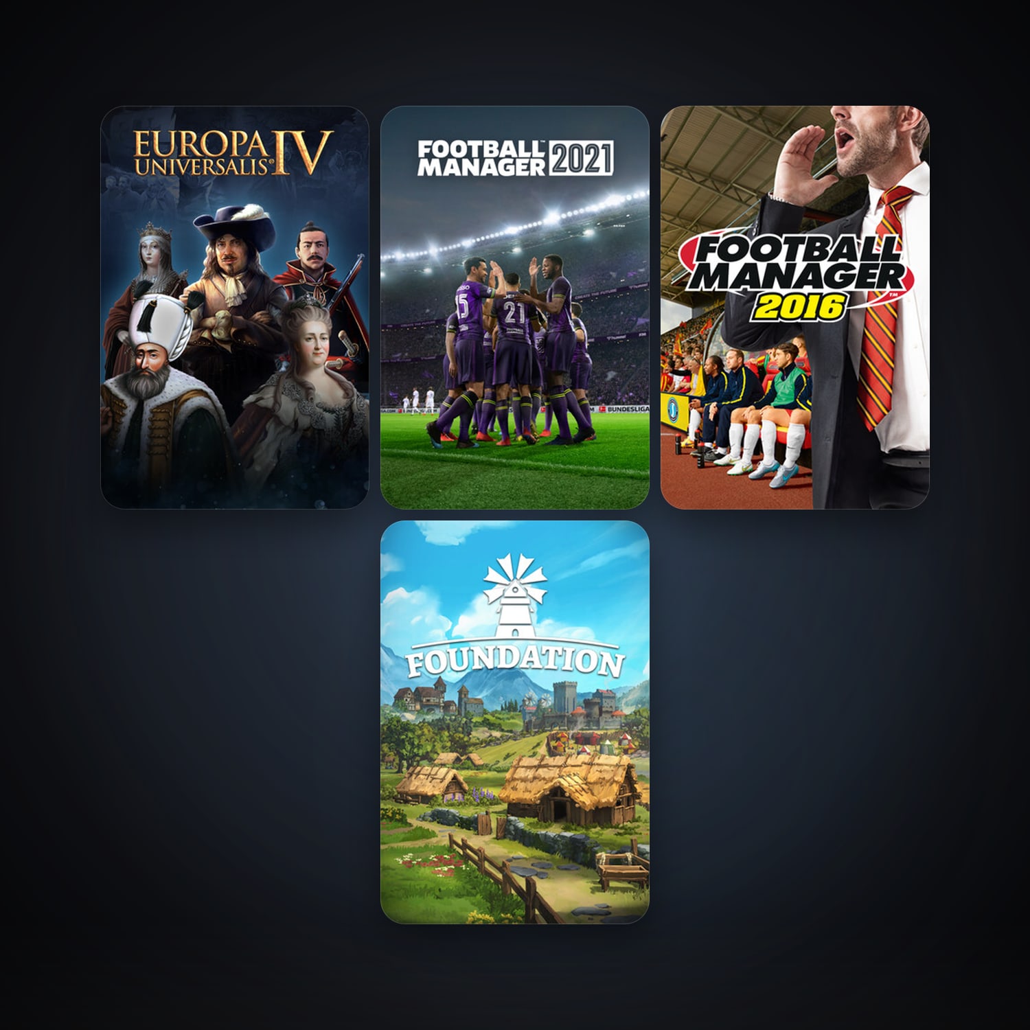 Europa Universalis IV + Football Manager 2016, 13 games, clean — HabibiAccounts