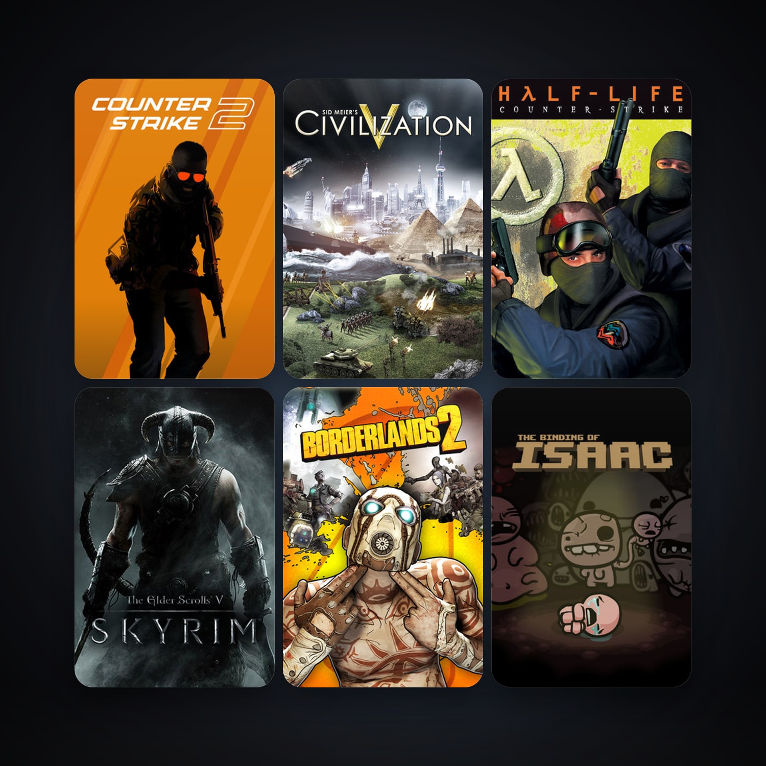Counter-Strike + Counter-Strike: Source, 127 games, Steam 12, clean — HabibiAccounts
