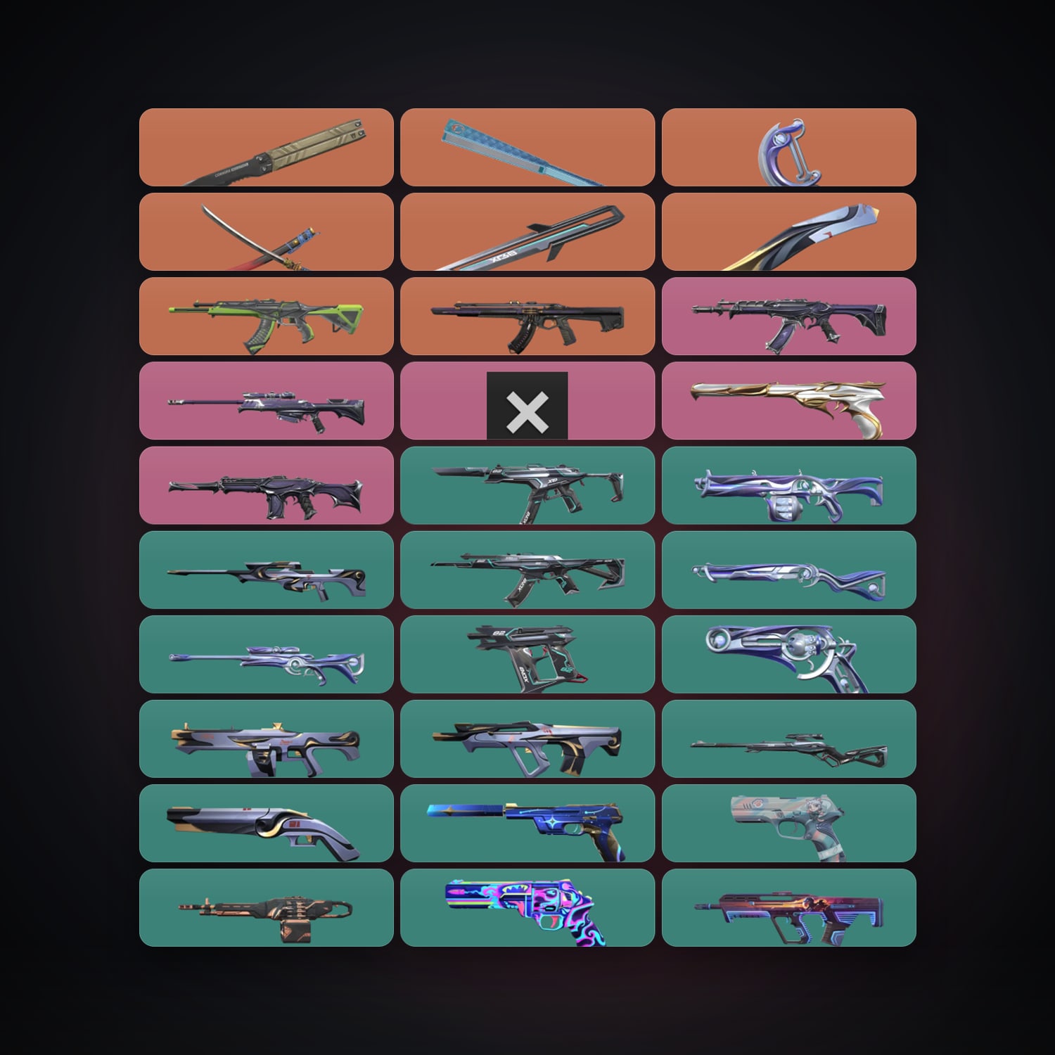 AP Diamond 1 locker — 6 knives, 54 skins, lvl 146 — HabibiAccounts