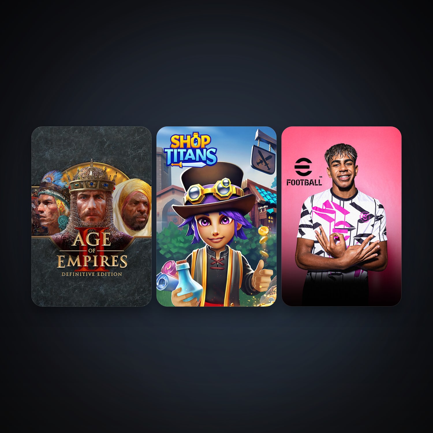 Age of Empires II: Definitive Edition + Shop Titans, 4 games, clean — HabibiAccounts