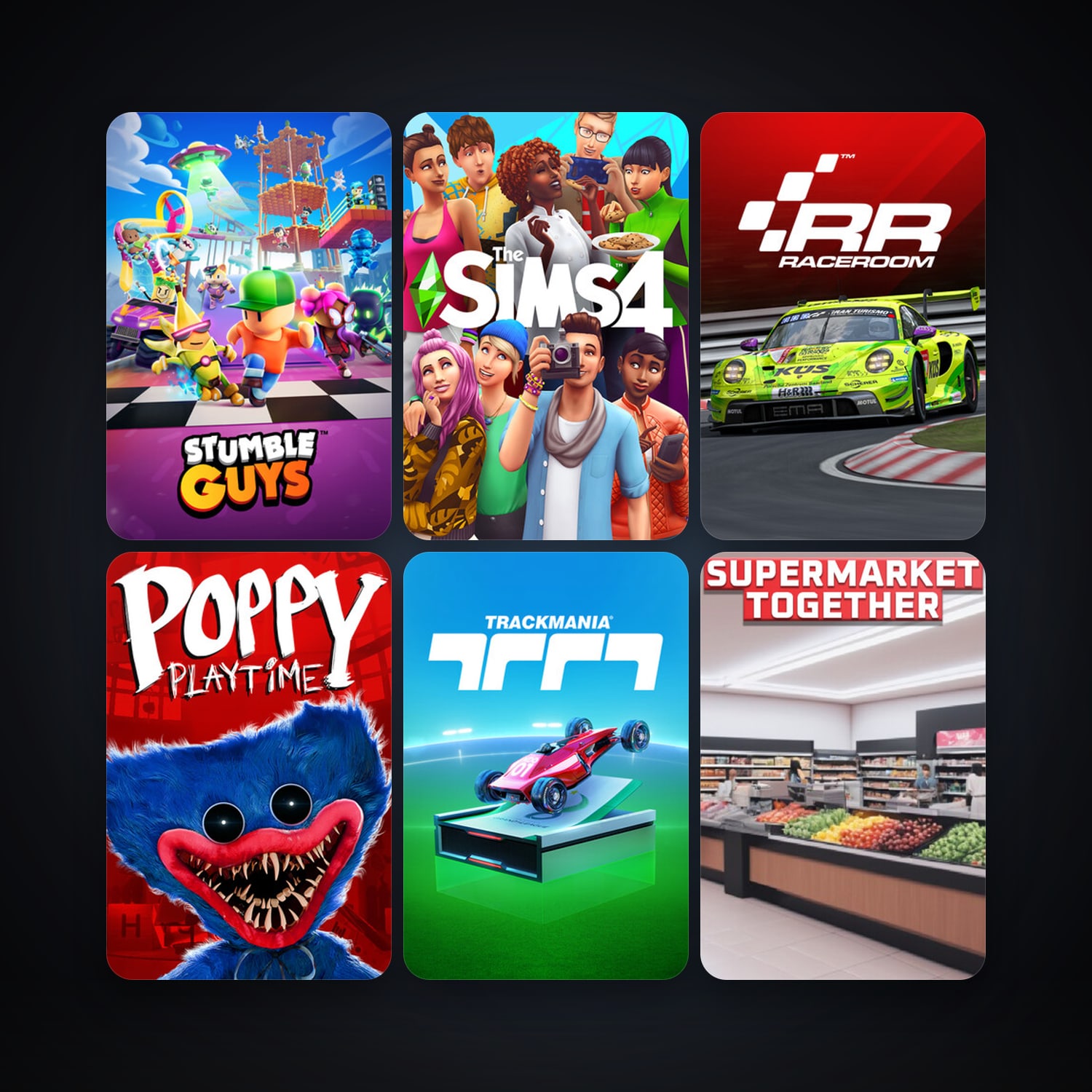 RaceRoom Racing Experience + The Sims 4, 17 games, clean — HabibiAccounts